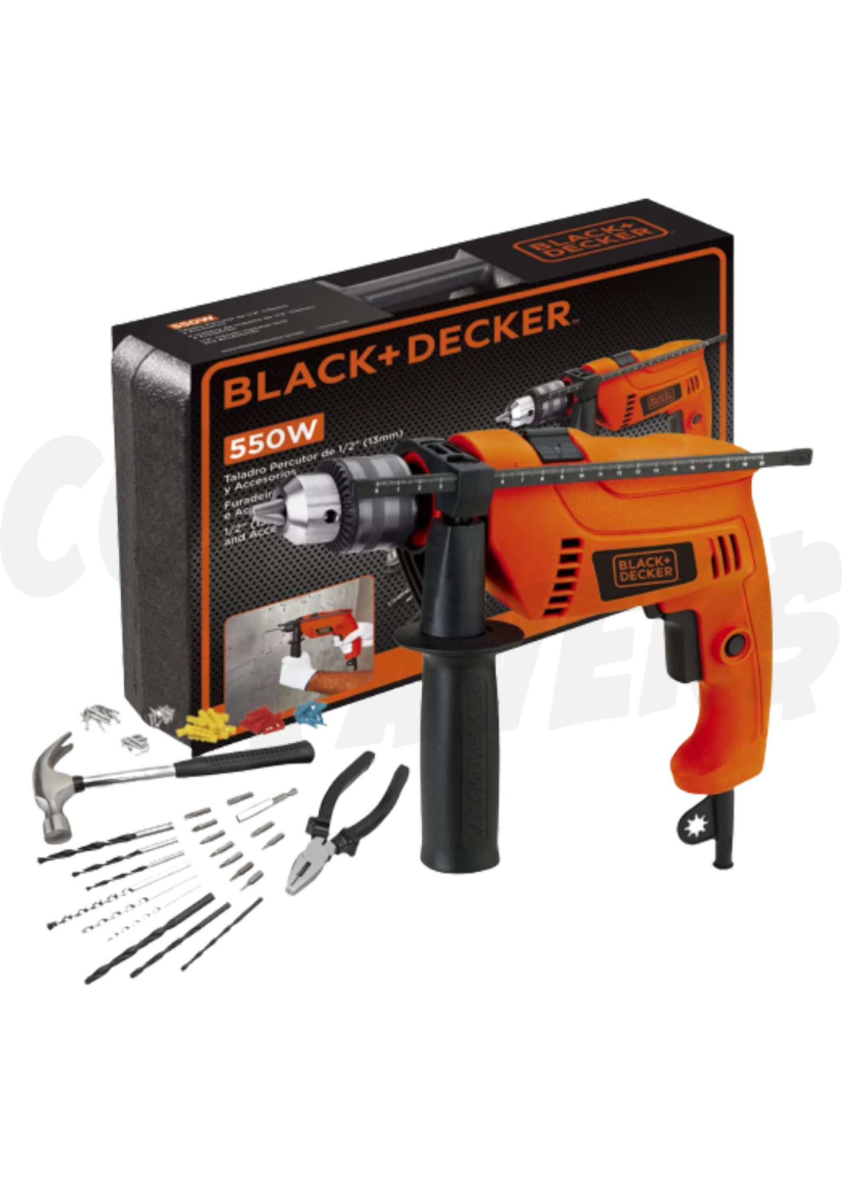 Black & Decker Black & Decker 550W Hammer Drill 1/2" 550W