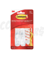 3M Command Damage Free 2 Hooks 4 Med. Strips 3lbs