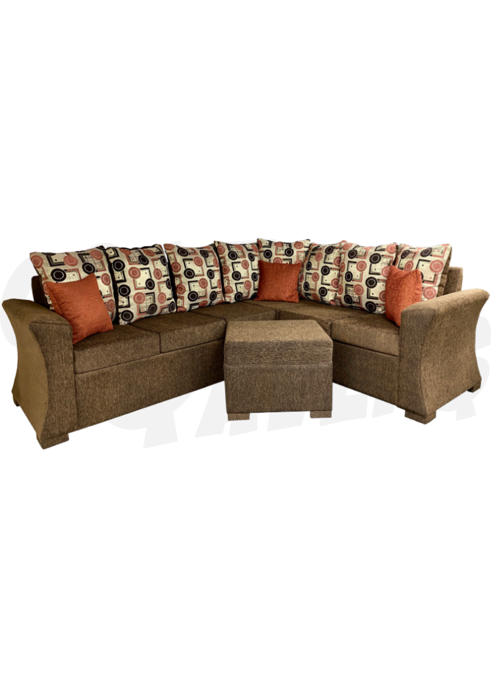 Kay L-Shaped Sectional (Brown)
