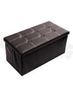 Large Leather Ottoman Bench (Brown)