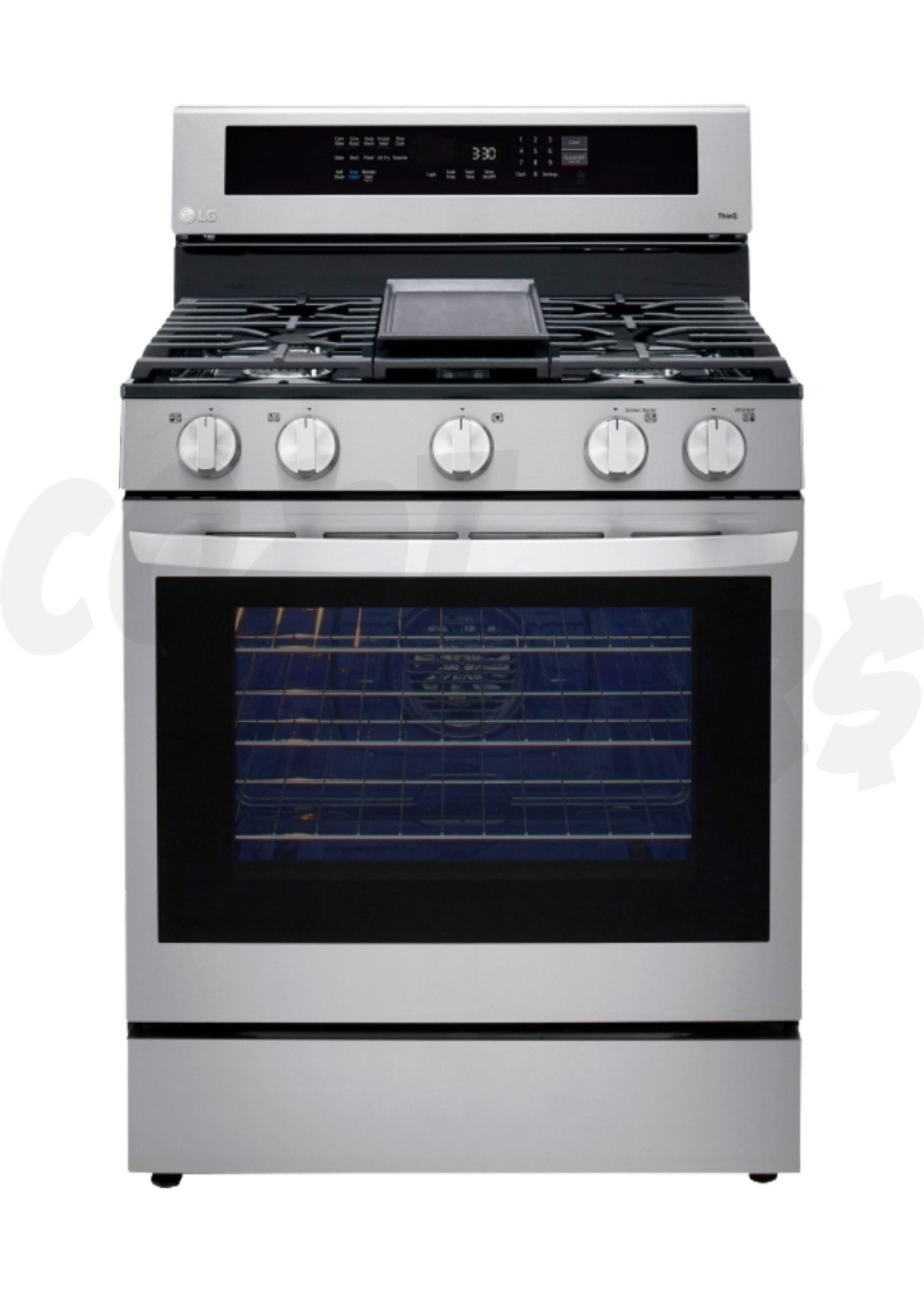 LG LG 30" 5.8 Cu. Ft. Instaview Wi-Fi Convection Gas Range w/ Air Fry