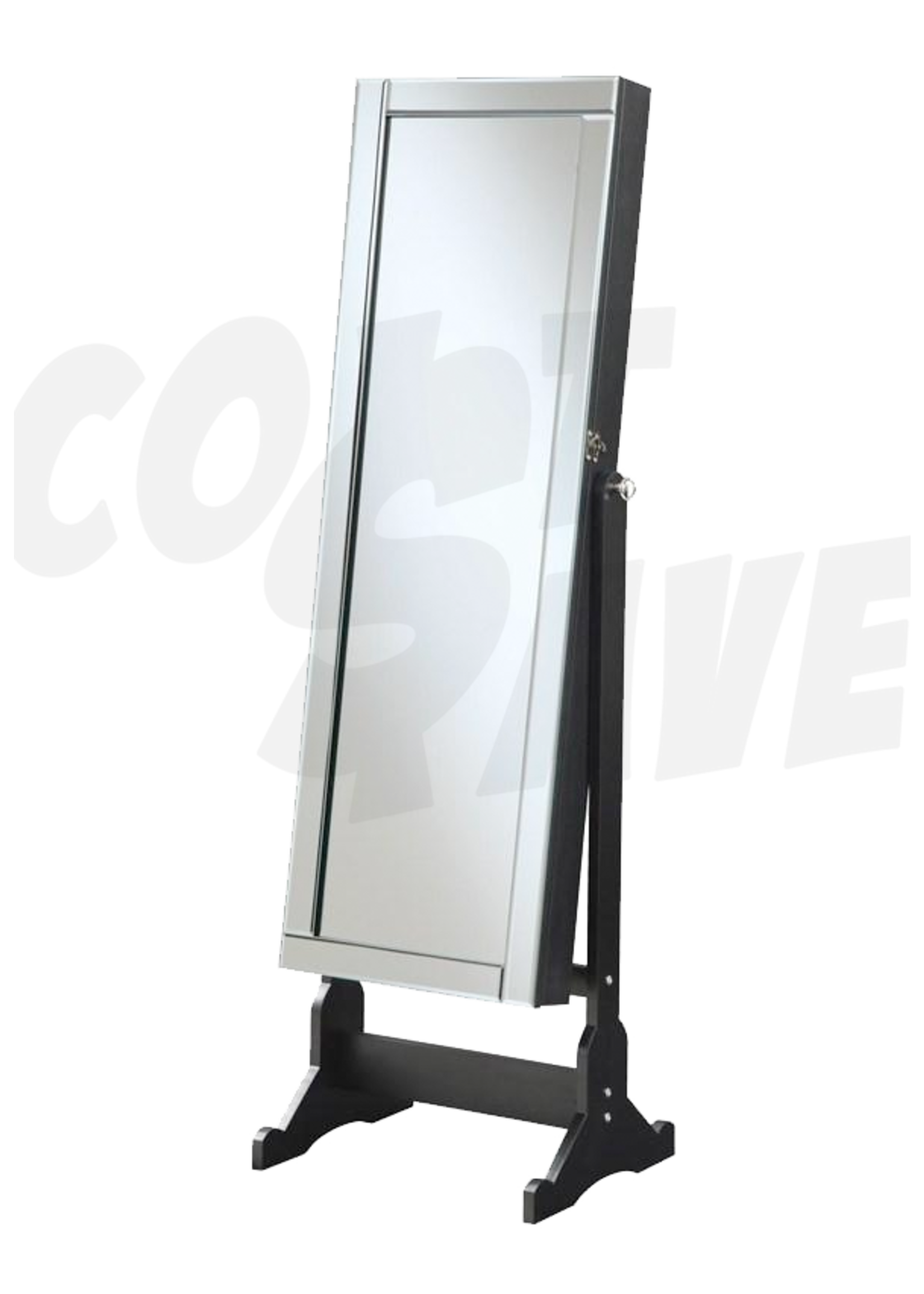 Home Accents Mirrored Jewelry Cabinet (Black)