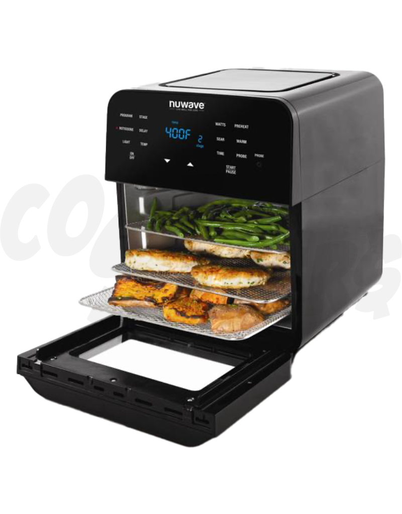 Nuwave Brio 15.5Qt Air Fryer / Rotisserie / Oven Black Cost Savers