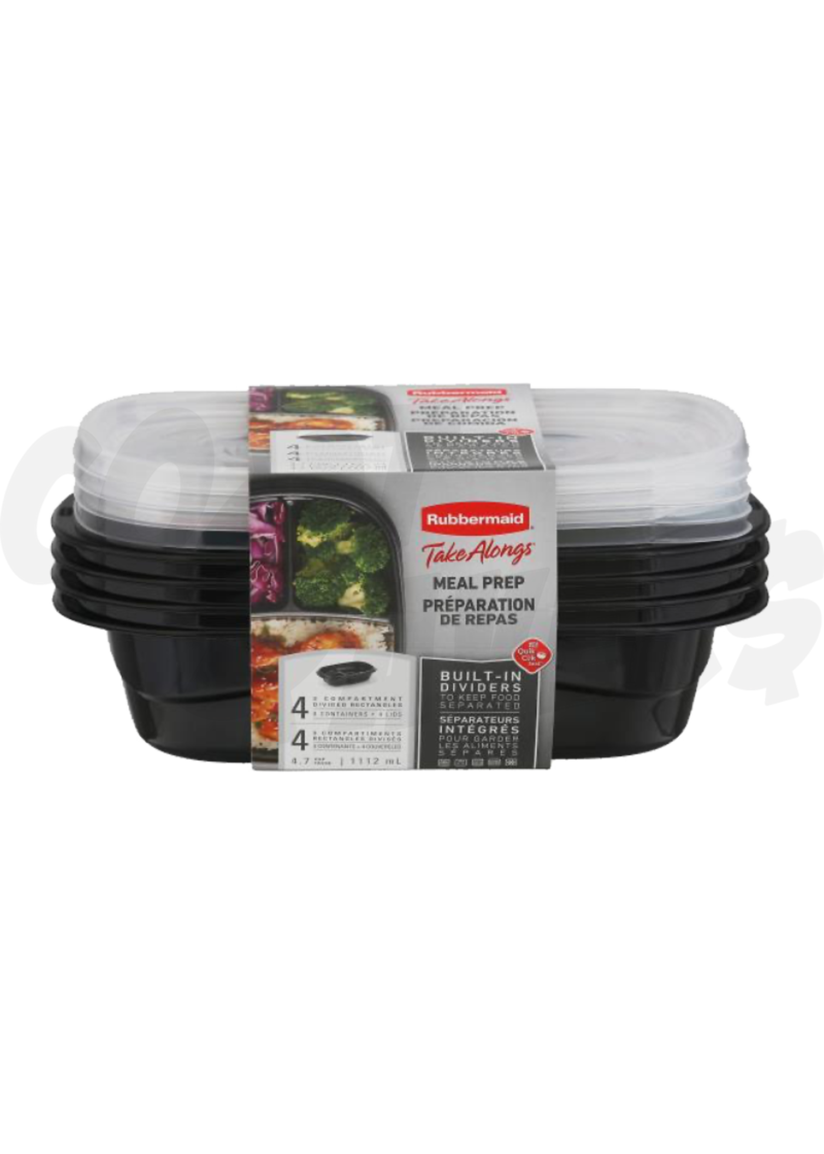 Rubbermaid Rubbermaid Take Alongs 4pc Meal Prep (Black)