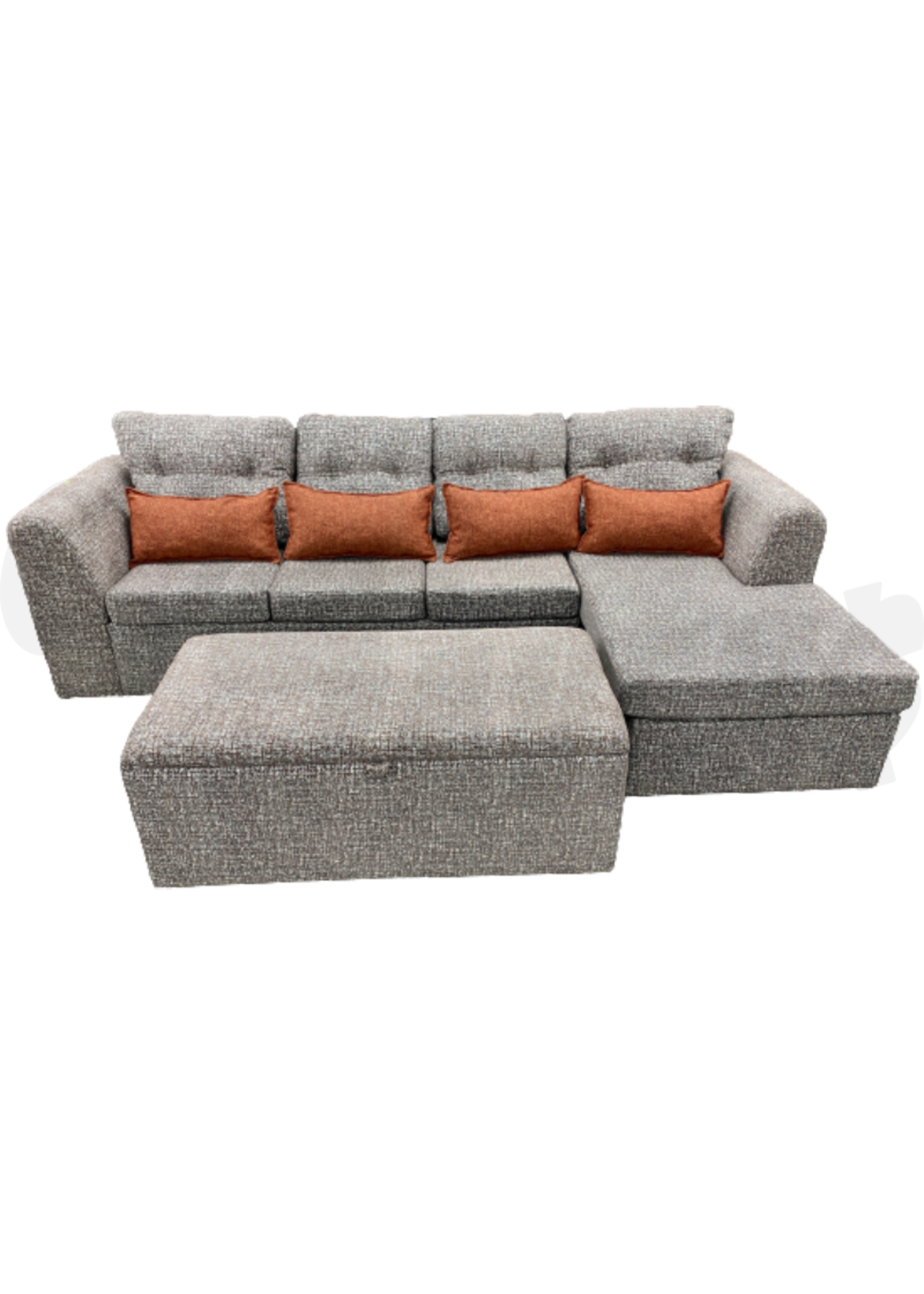 Zara L-Shaped Sectional w/ Single Chair