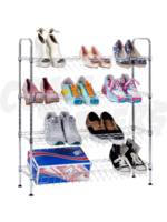 Welland 4 Tier Chrome Adjustable Shoe Rack