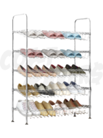 Welland 5 Tier Chrome Adjustable Shoe Rack