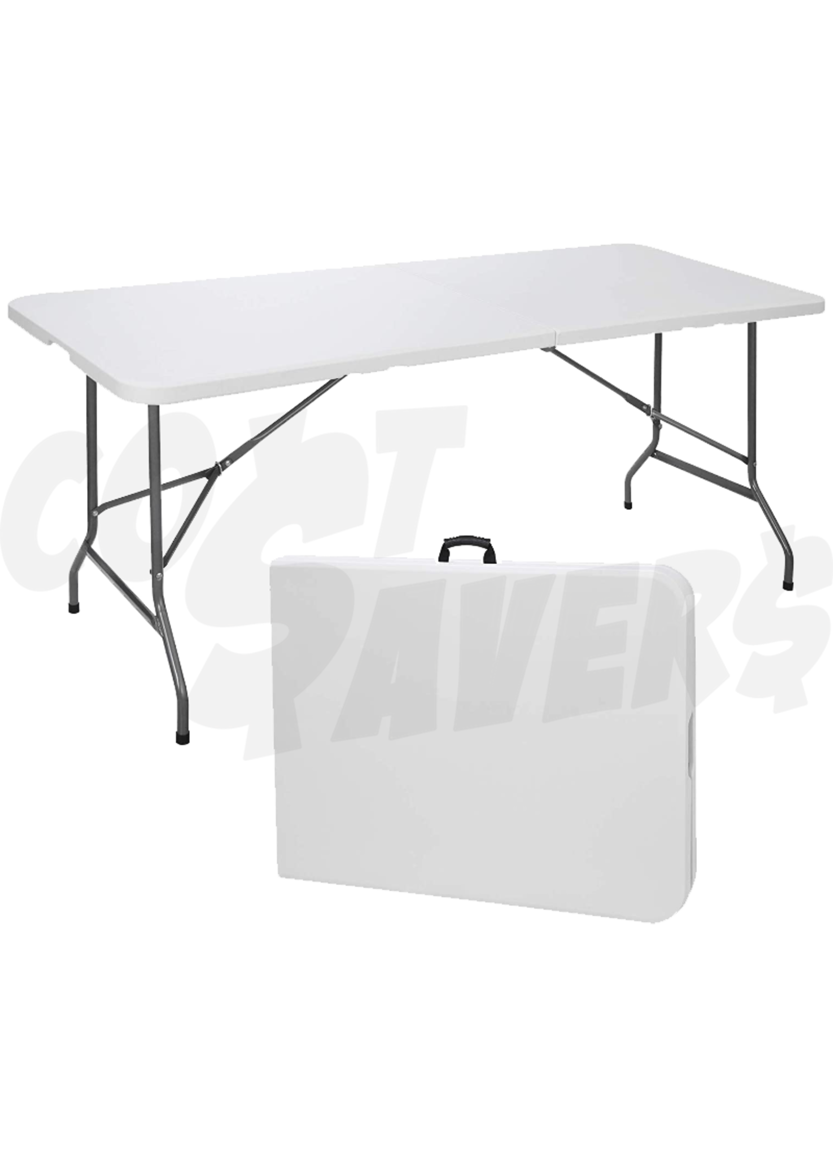 Rhino Top Heavy Duty 6ft Folding Table Off White Cost Savers