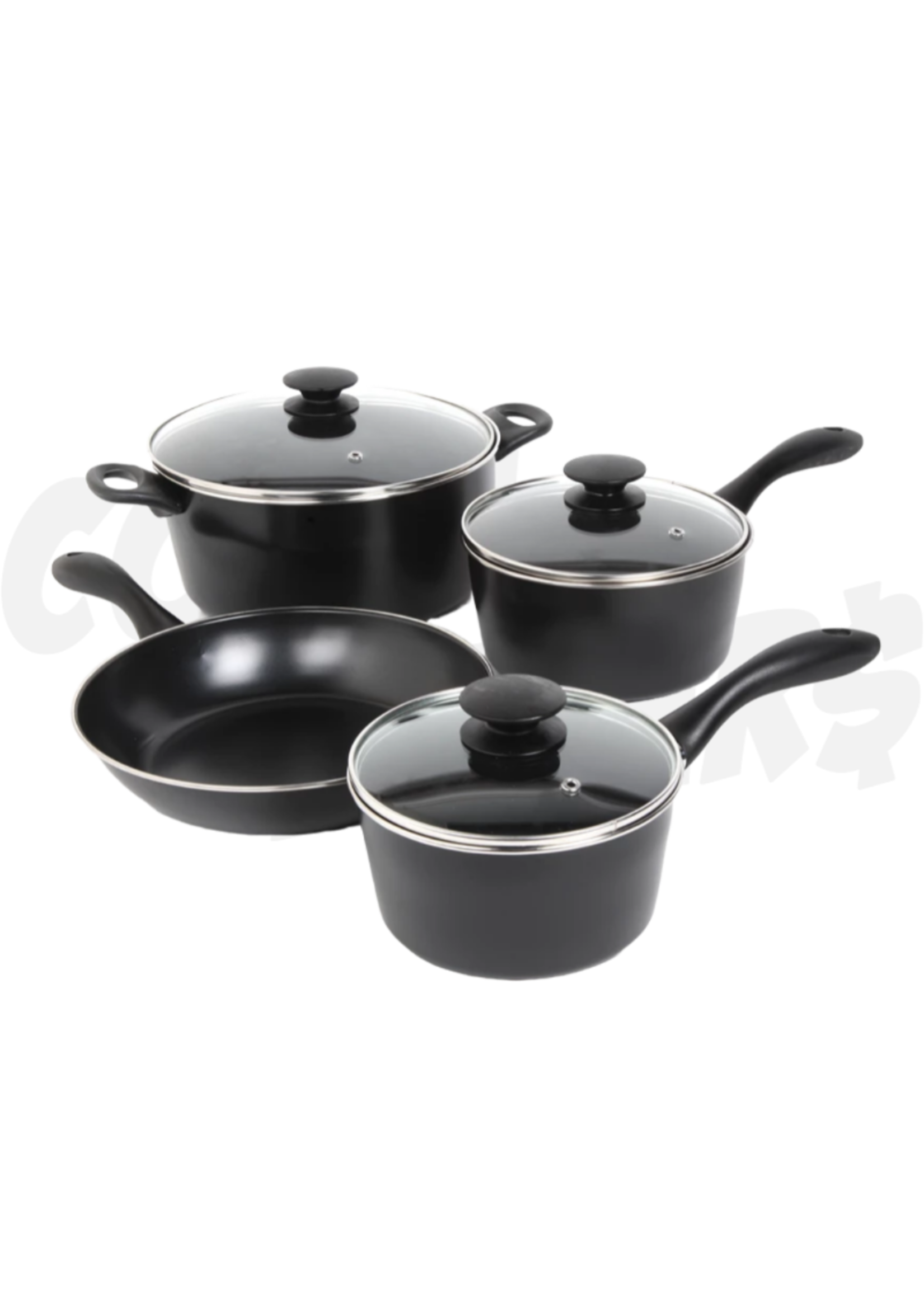 Gibson Gibson 7pc Carbon Steel Cook Ware (Black)