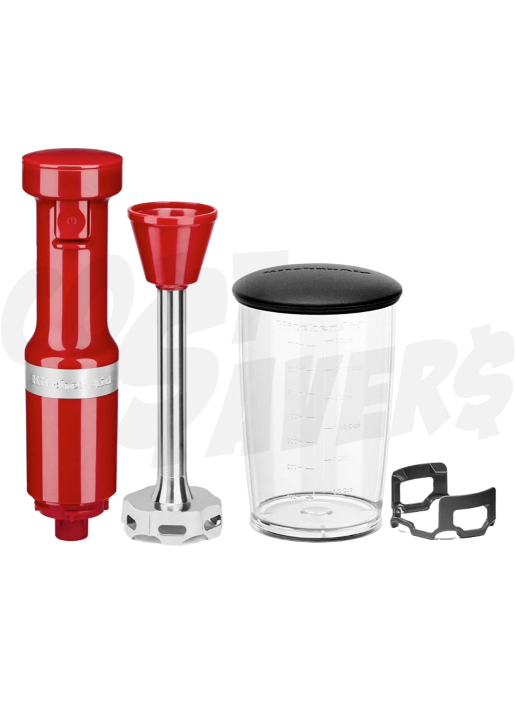 Kitchen Aid Kitchen Aid Variable Speed Corded Hand Blender w/ 3 Cup Jar  (Empire Red)