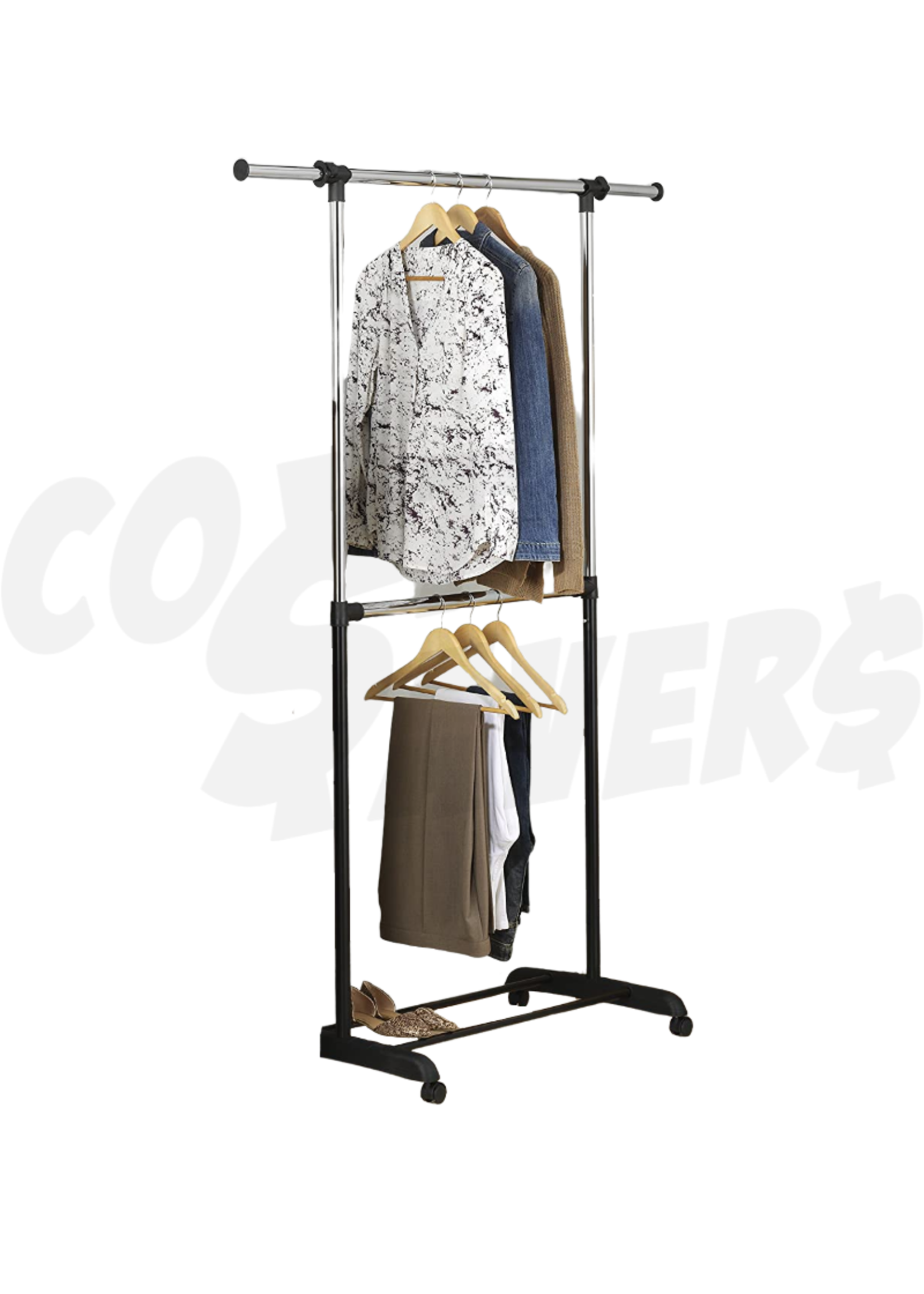 Whitmor Whitmor Adjustable 2 Rod Garment Rack