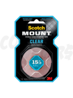3M Scotch Mount D/Side Tape 15lbs (Clear)