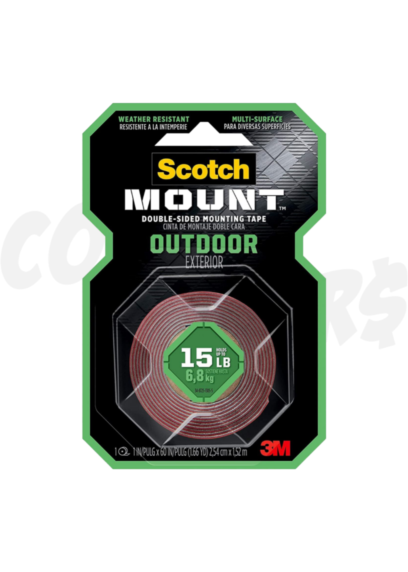 Scotch Mount D/ Side Outdoor Tape 15lbs