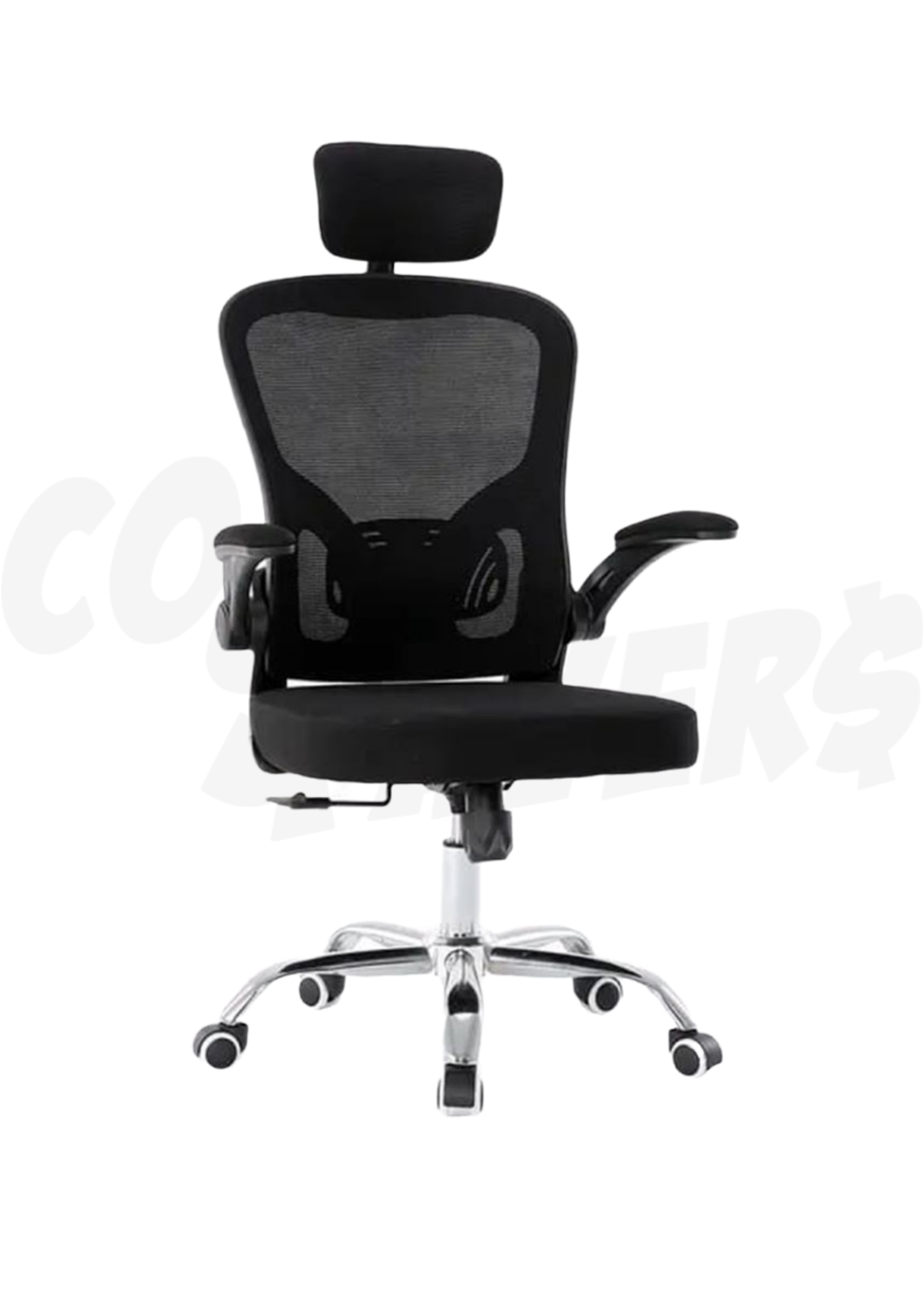 Black Mesh Office Chair w/ Head Rest