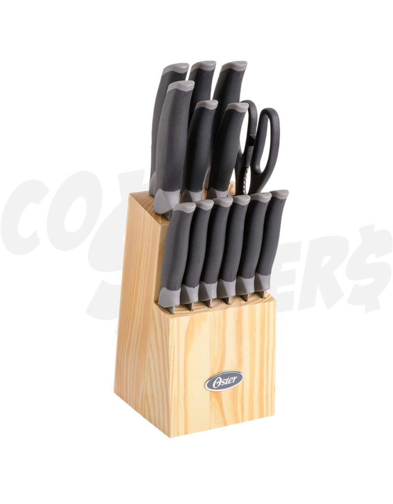 Oster Lindbergh 14pc S/Steel Knife & Block Set Cost Savers