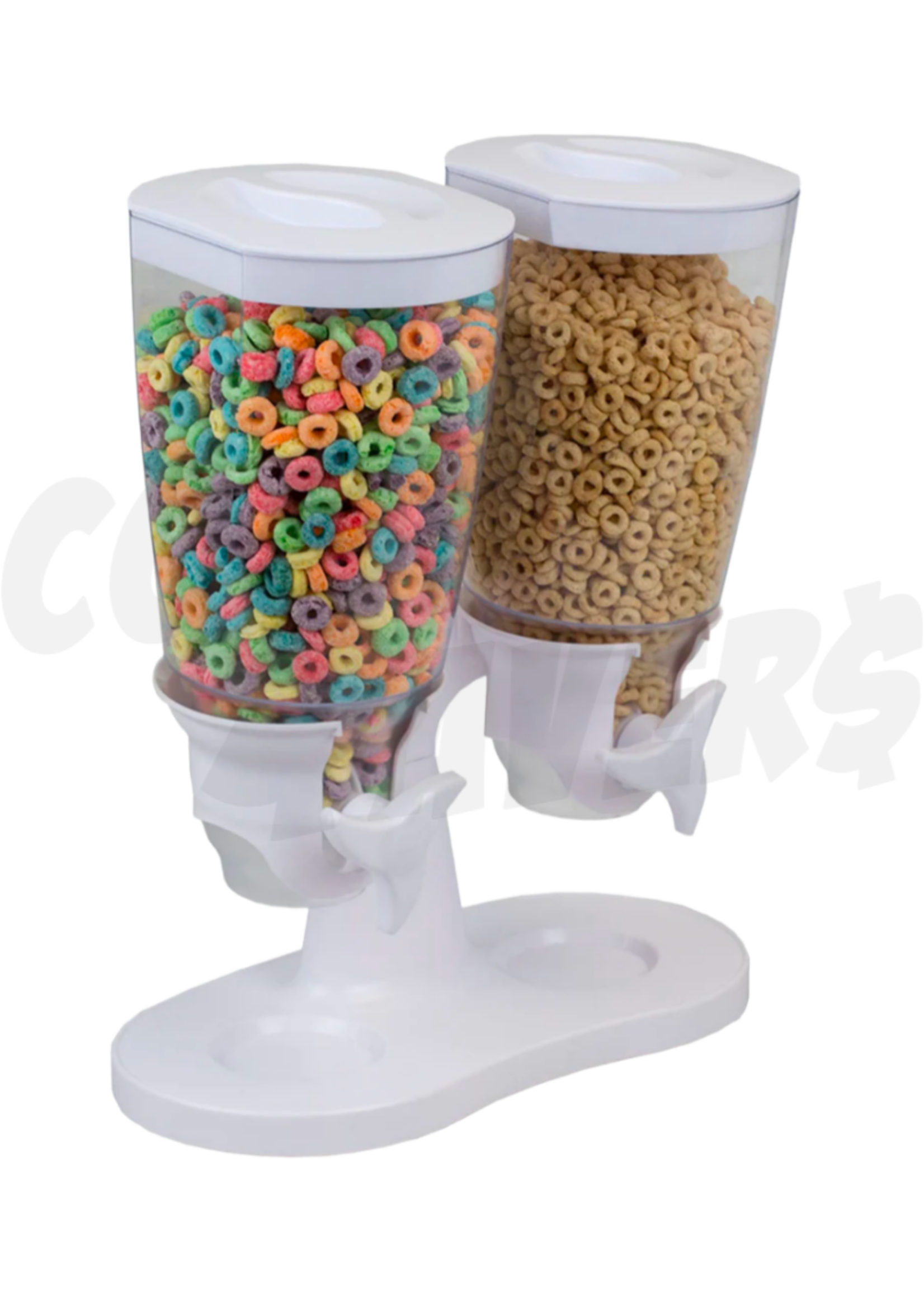 Double Dry Food and Cereal Dispenser with Portion Control