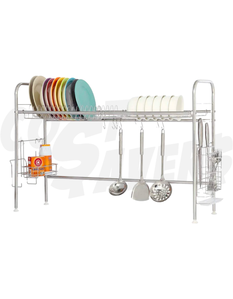 S/Steel Single Layer Sink Dish Drying Rack Cost Savers