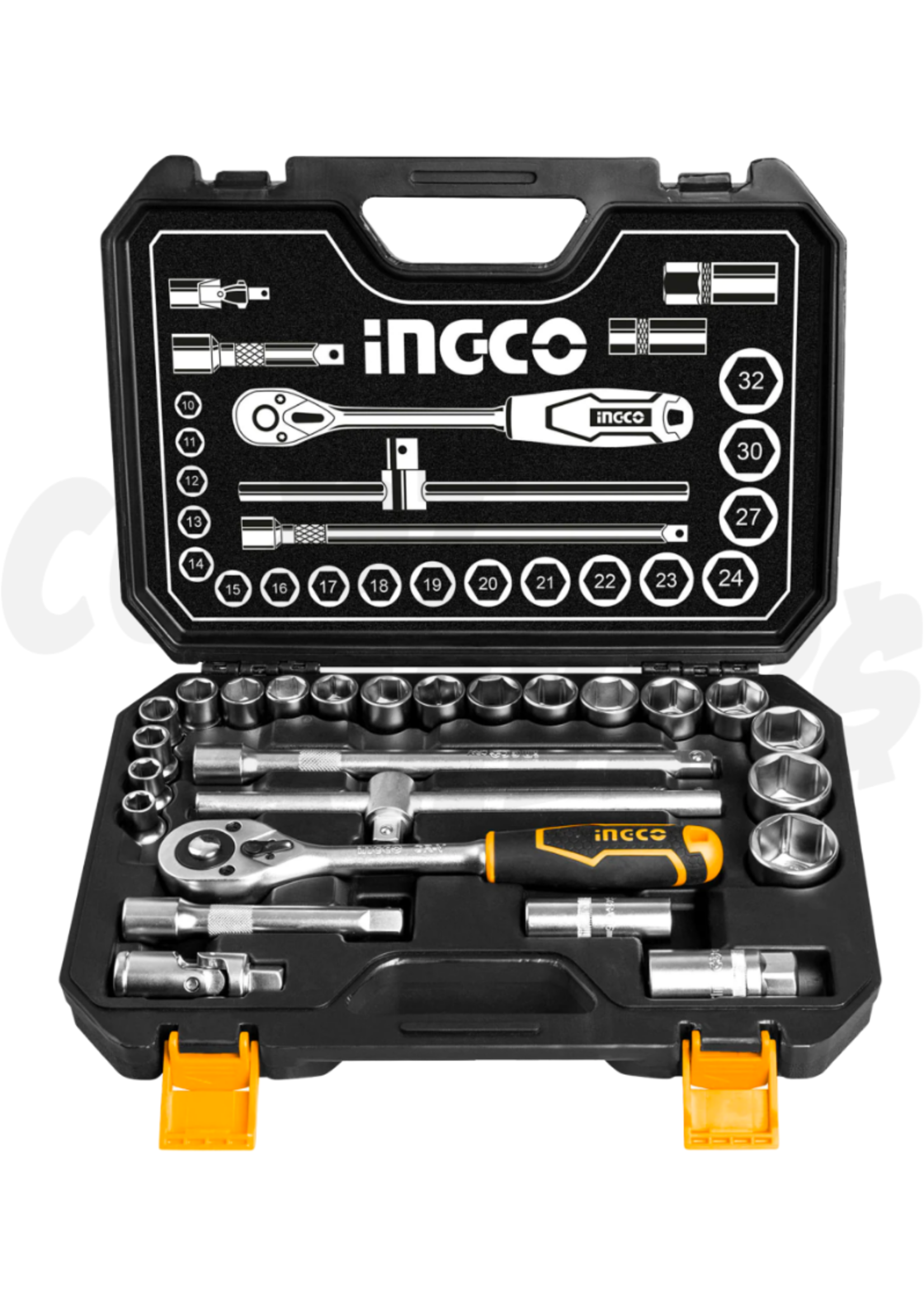 Ingco Ingco 25pc 1/2" Socket Set