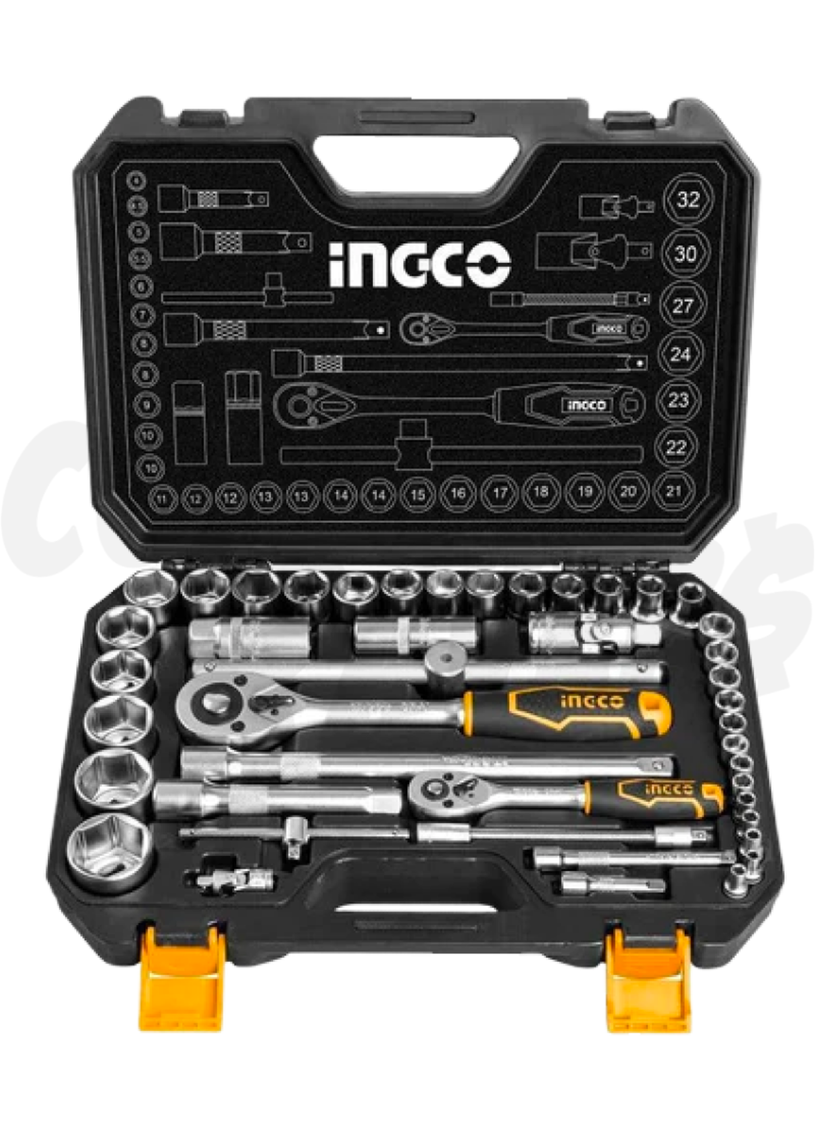 Ingco Ingco 94pcs 1/2" & 1/4'' Socket Set