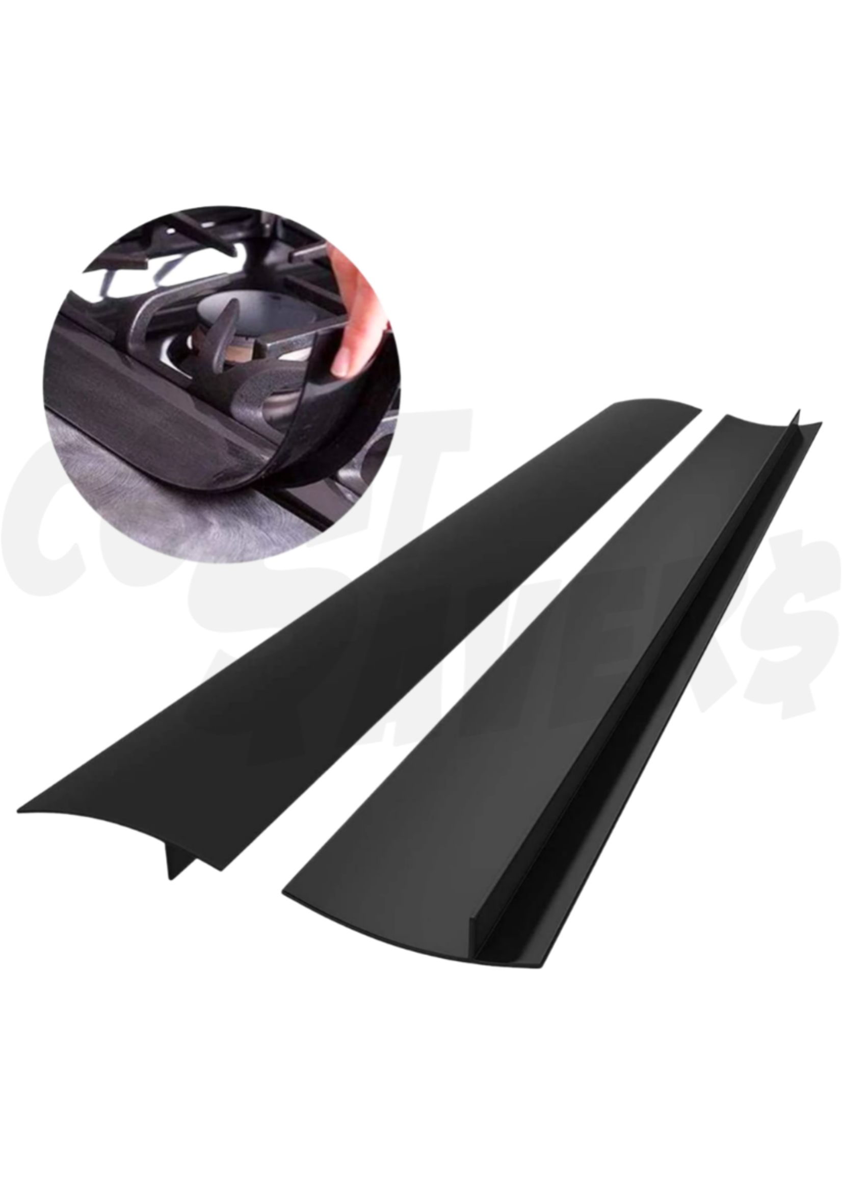 2pc Silicone Stove Splatter Gap Cover