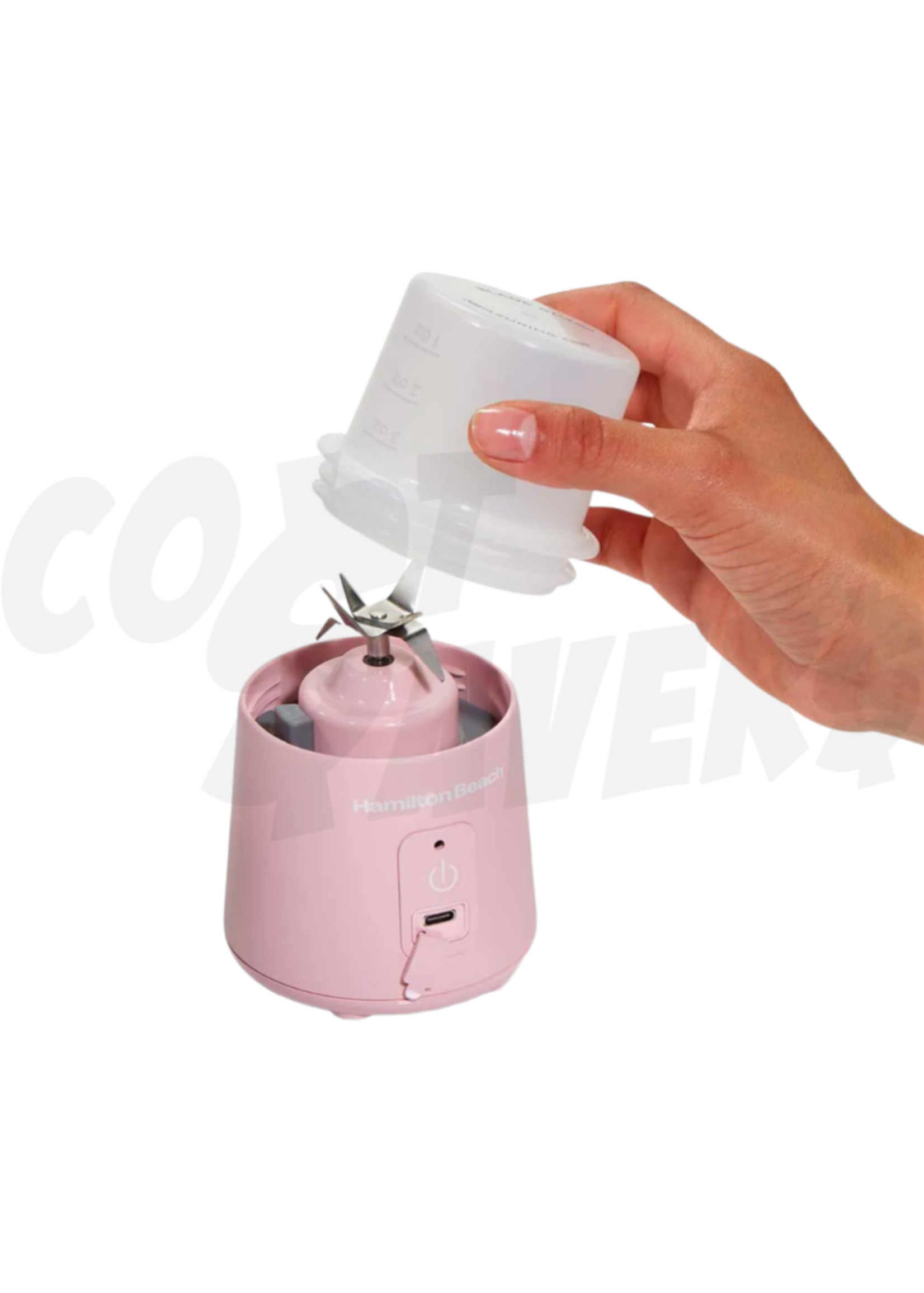 Hamilton Beach Blend Now Portable Cordless Blender, 16 oz. Jar with Travel Lid, Rose, New, 51181, Pink