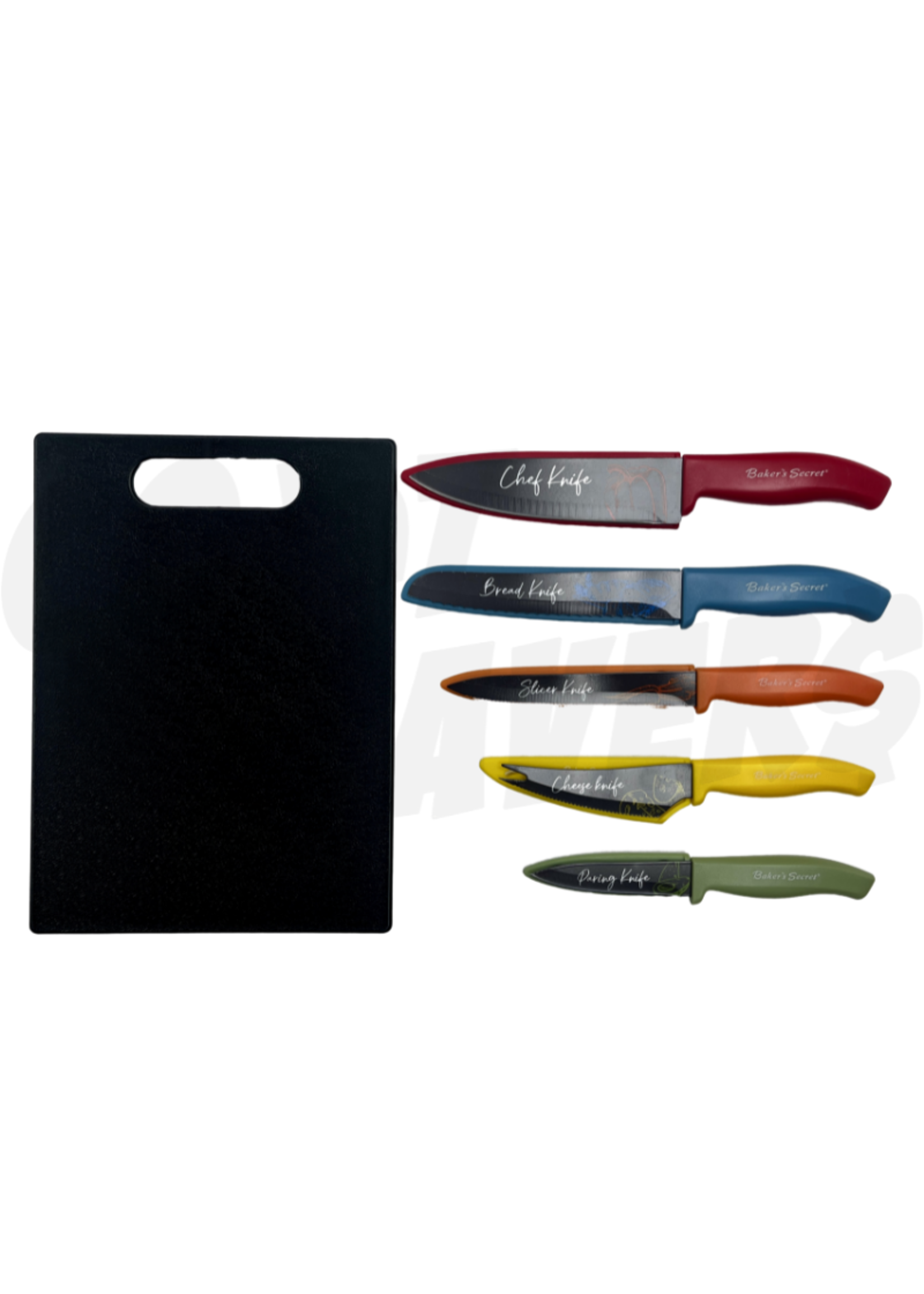 Uniqueware 11 pc Knife Set with Cutting Board