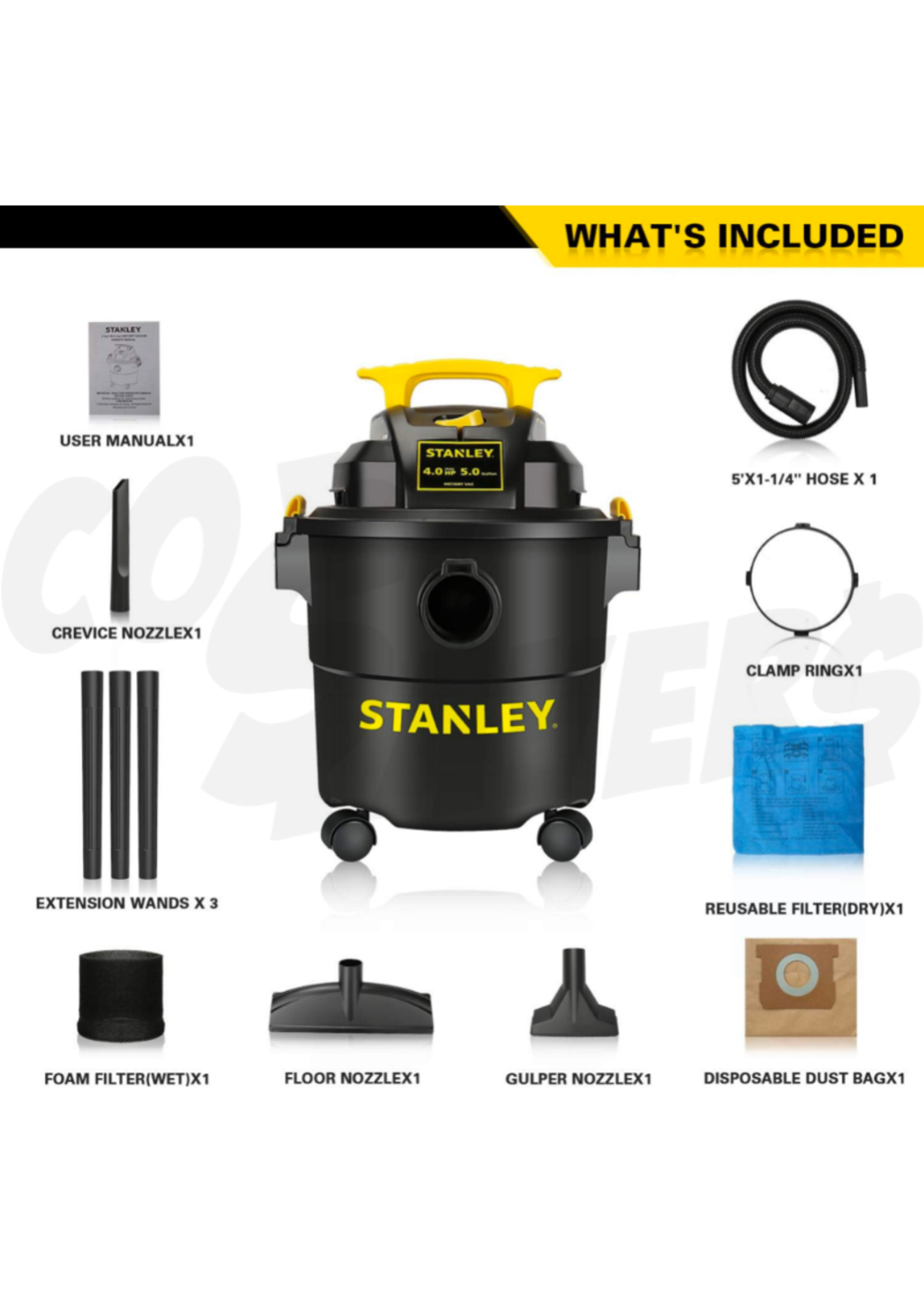 Stanley Stanley 4 Hp 5 Gal Wet/Dry Vacuum