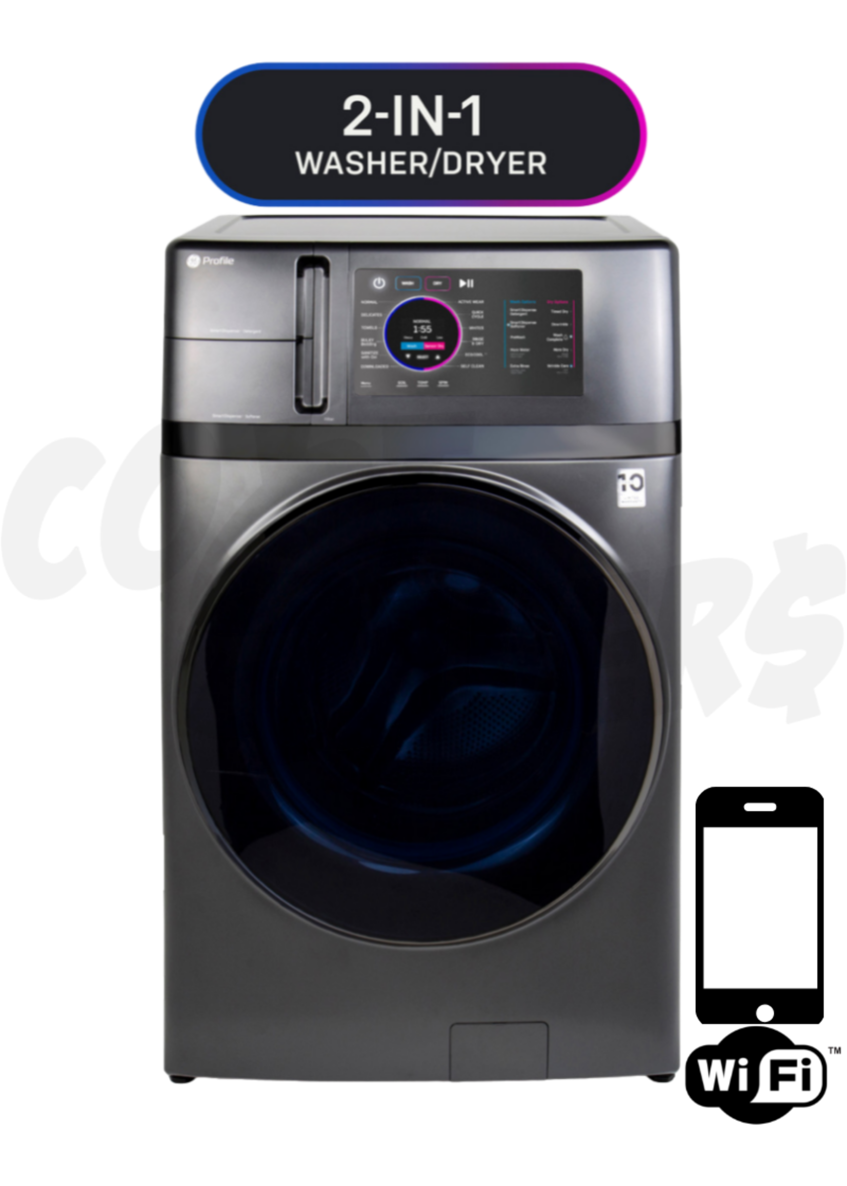 G.E G.E. Profile 4.8 cu. ft. Capacity Washer & Electric Dryer in 1