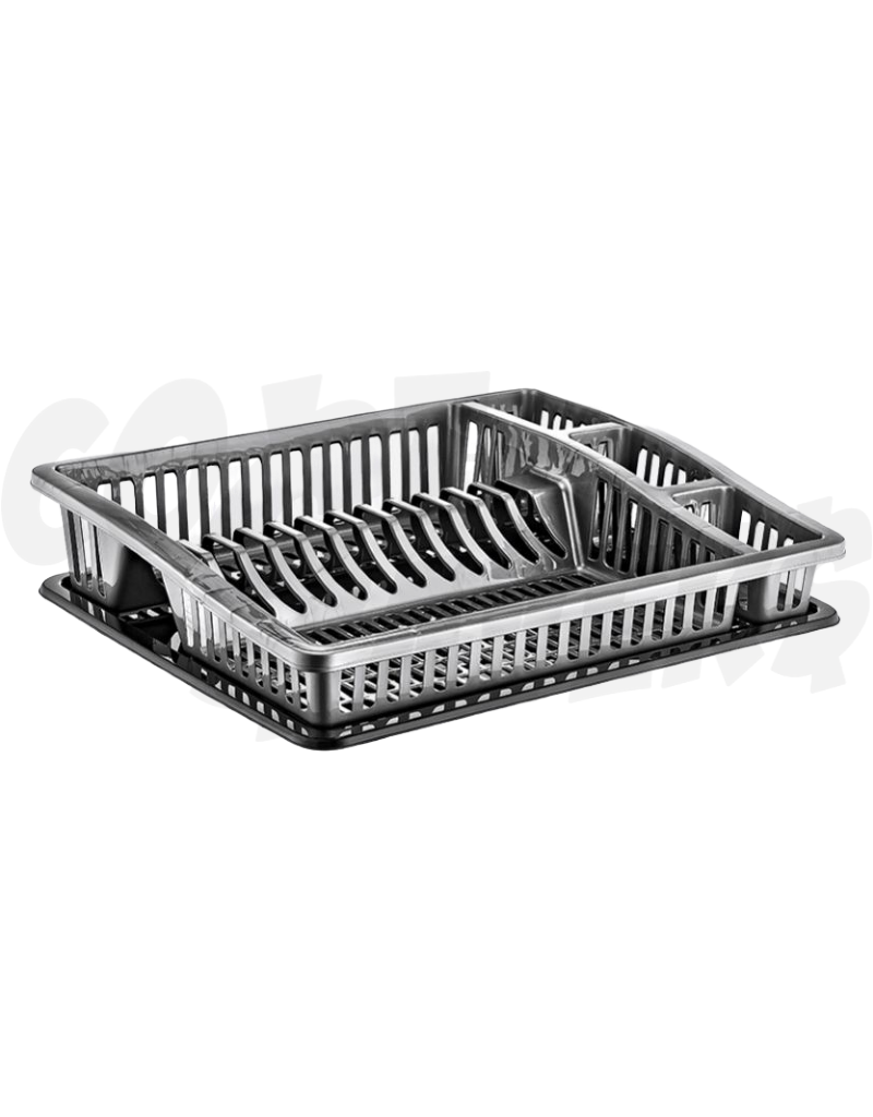 Dunya 2pc Dish Drainer Grey Cost Savers dunya-2pc-dish-drainer-grey-cost-savers