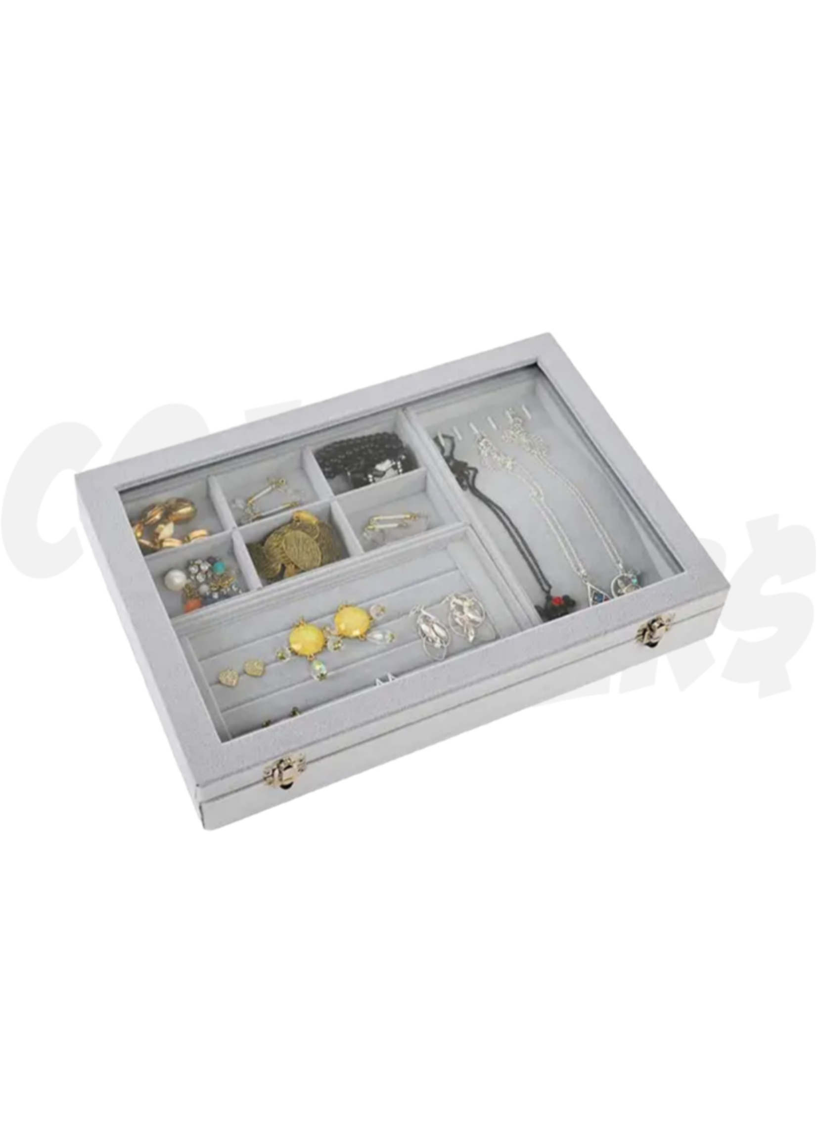 Jewelry Showcase Box (Grey)
