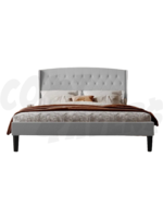 GP Queen Upholstered Bed (Grey)