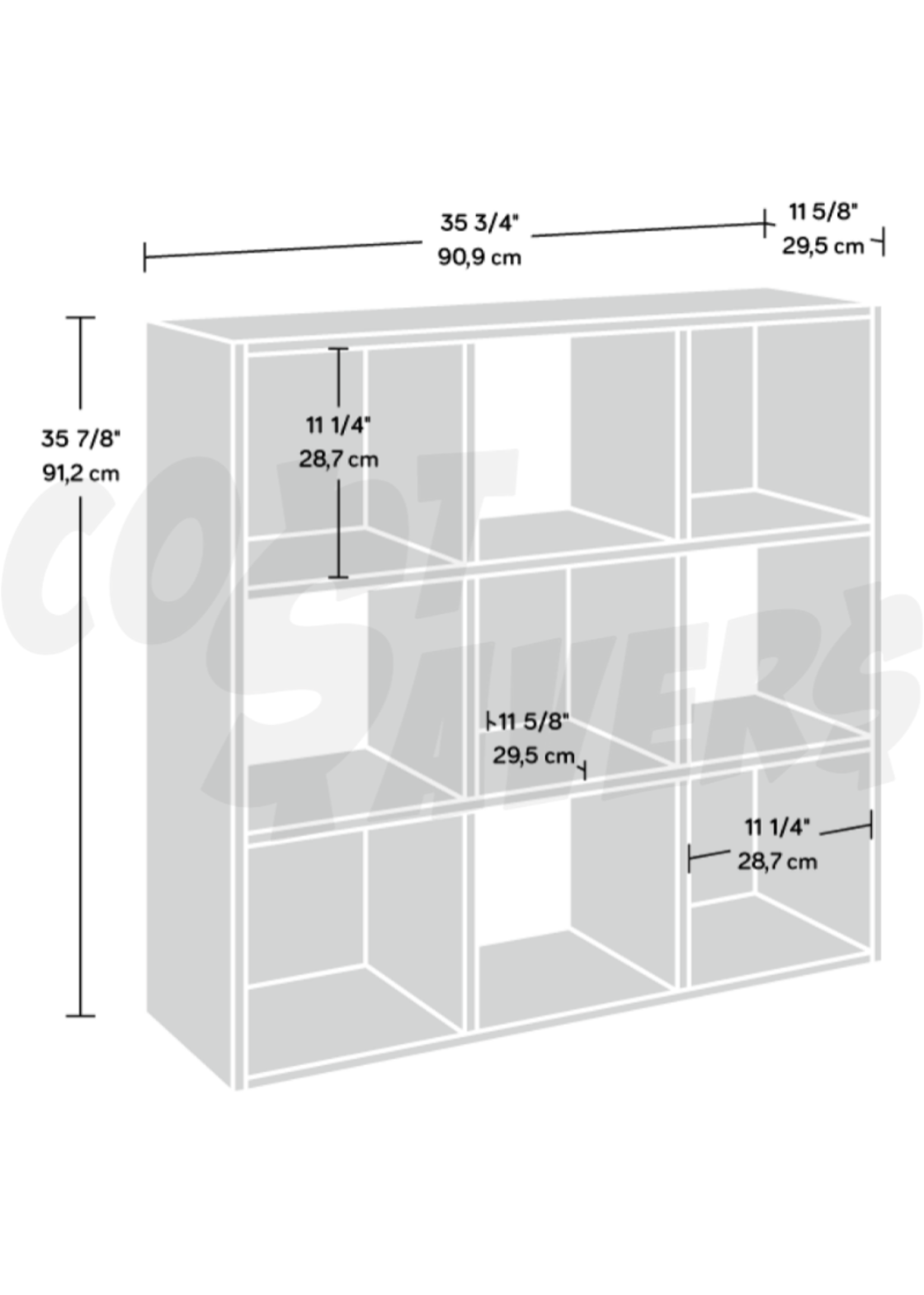 Sauder Sauder Solutions 9 Cube Organizer Storage Cubby Unit