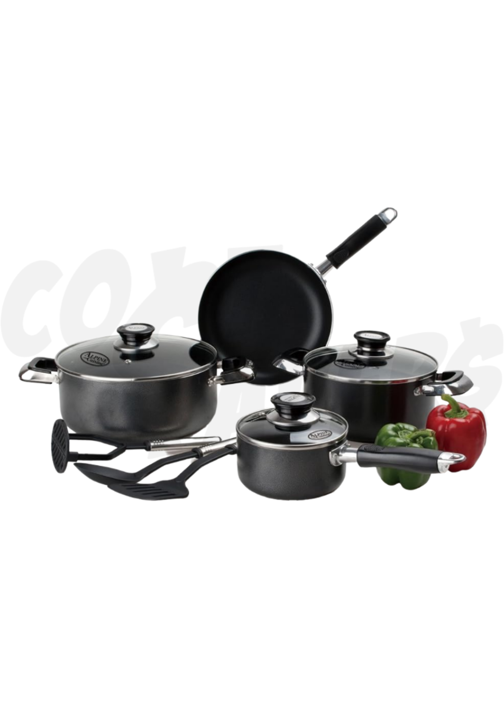 Alpine Cuisine Alpine Cuisine 10pc N/Stick Cookware Set
