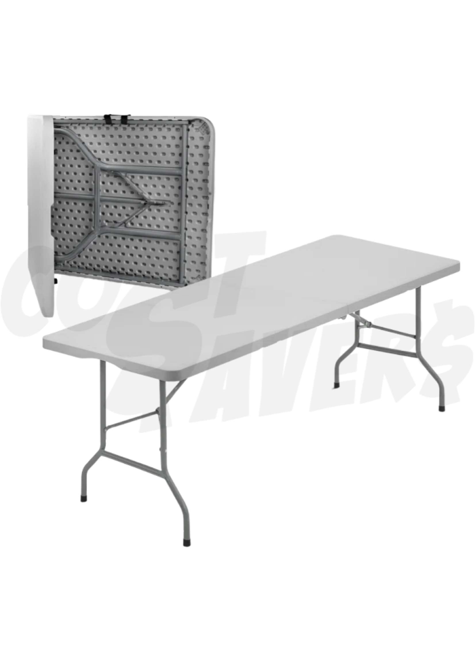 Rhino Top Heavy Duty 8ft Folding Table (Off White)