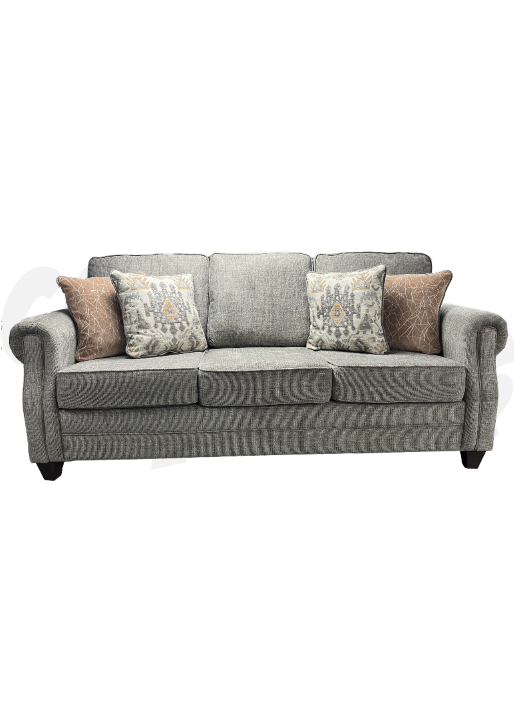 Wood House Islander 3pc Living Room Set (Archie Gun Metal)