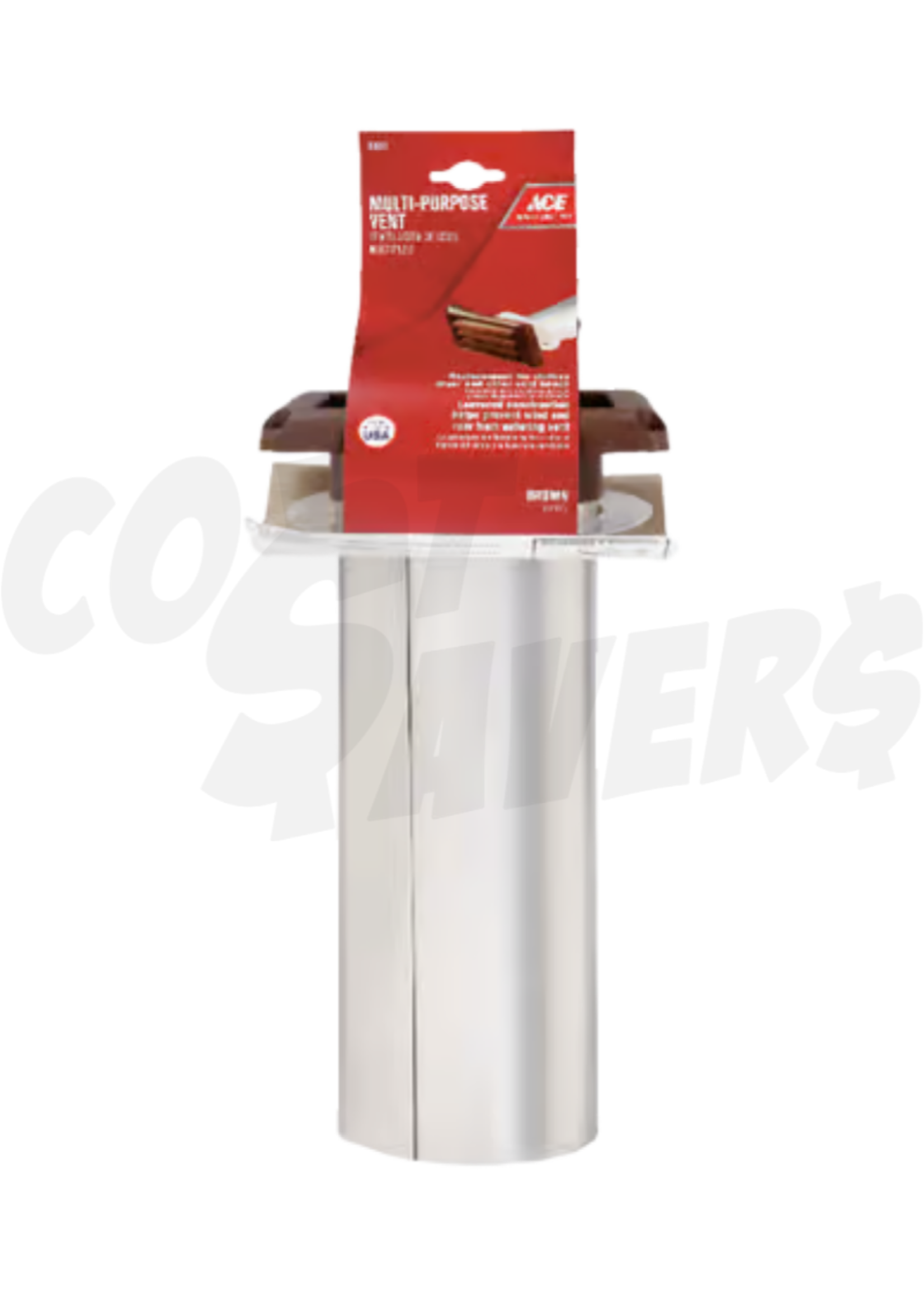 ACE ACE Dryer Vent Kit Tail Pipe w/ Plastic Louver 4" x 6" (White)