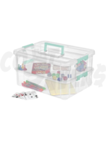 Sterilite Sterilite Stack & Carry 2 Layer Handle Box Clear