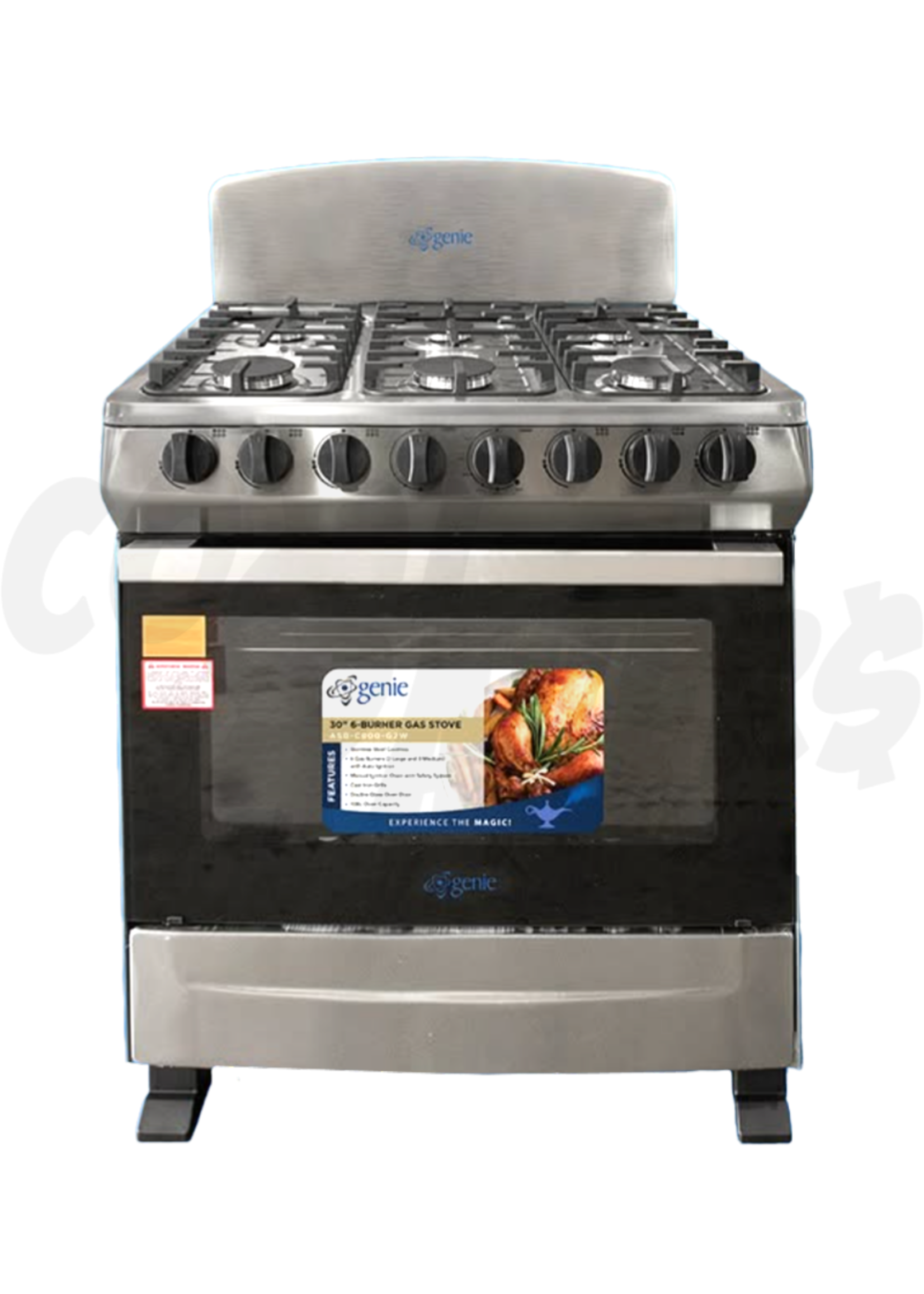Genie Genie 30" 6 Burner S/Stainless Stove