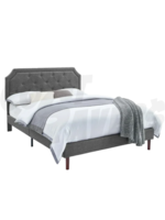 GP Queen Upholstered Bed (Grey)