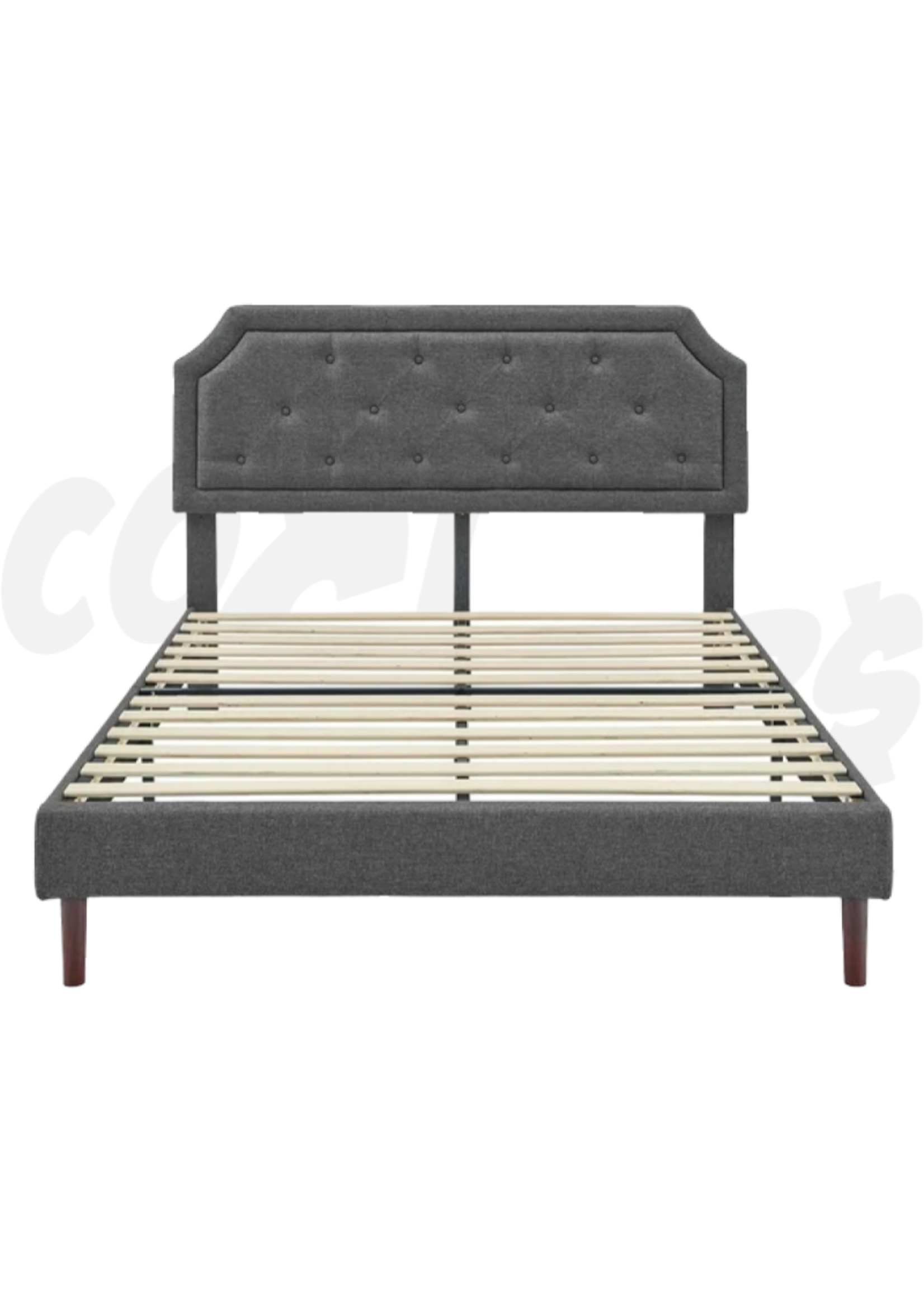 GP Queen Upholstered Bed (Grey)