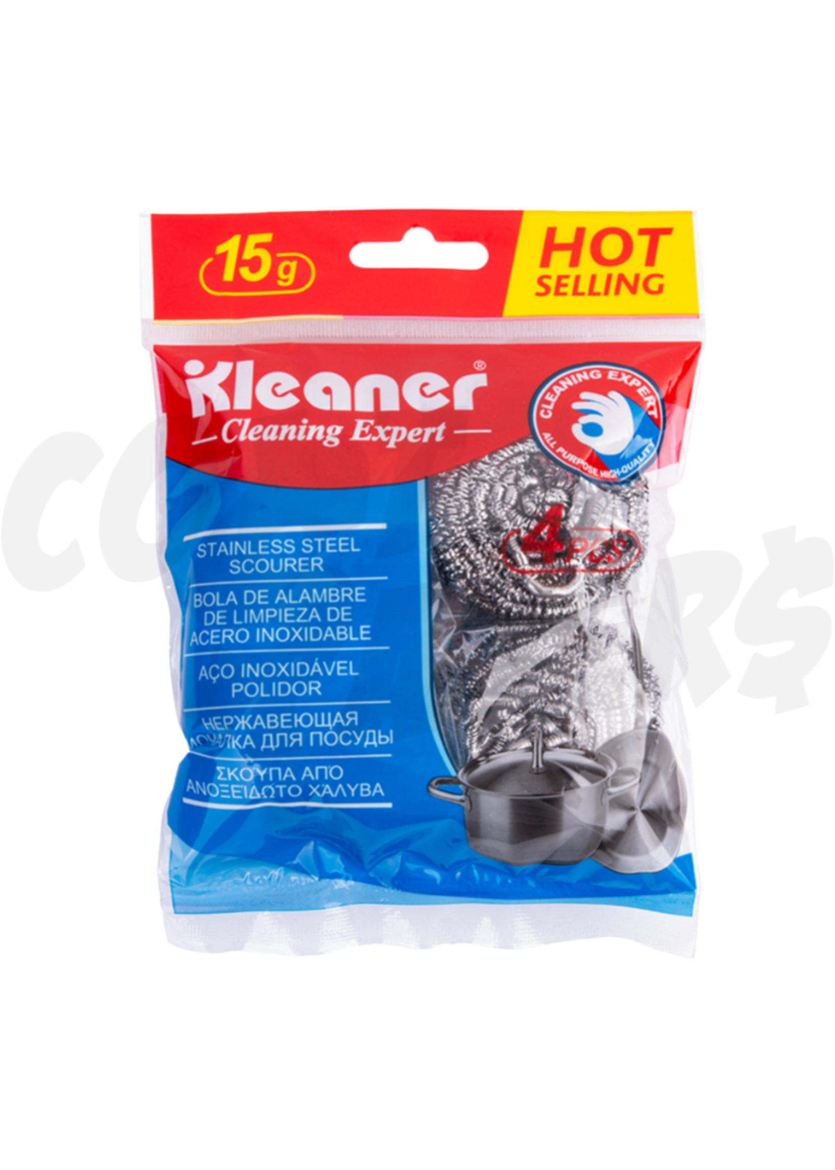 Kleaner Kleaner 4pc S/Steel Scourer