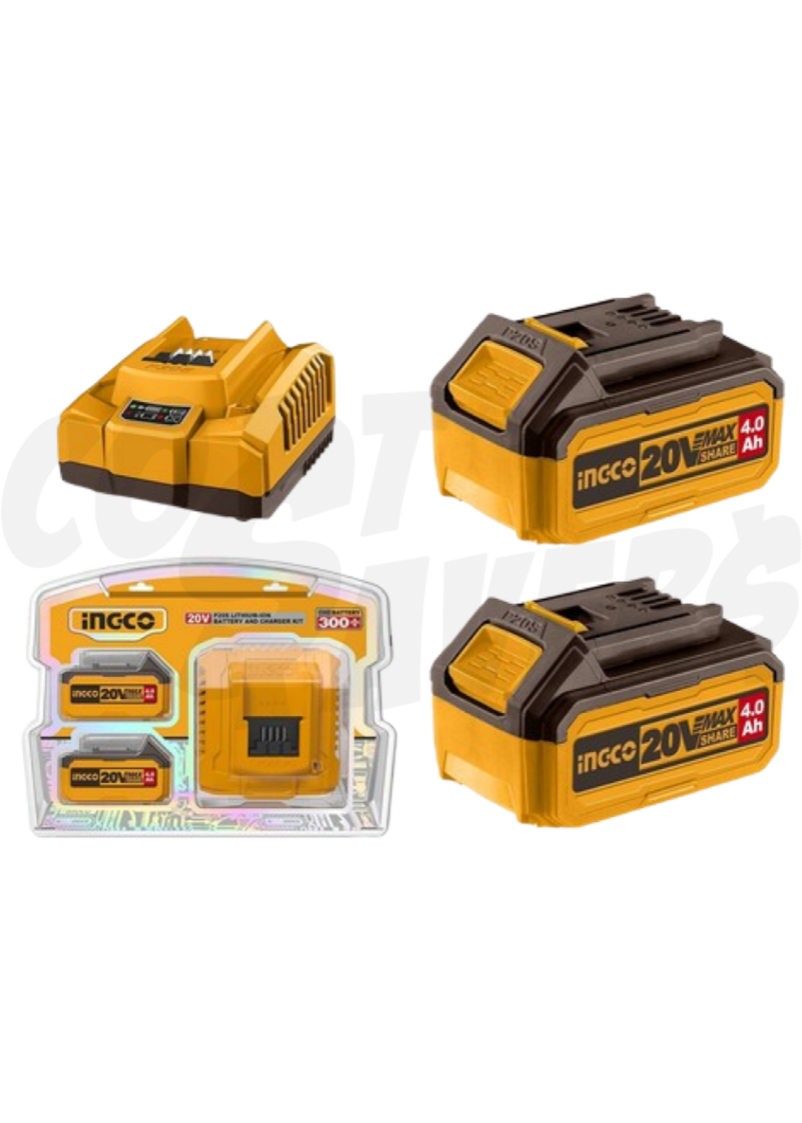 Ingco Ingco Lithium Battery Charger Kit Combo (2) 4AMP