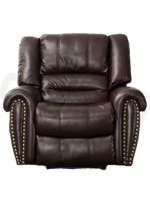 Benjara Leather Glider Recliner (Brown)