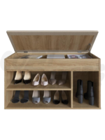 Oak Bench w/ Shoe Cabinet