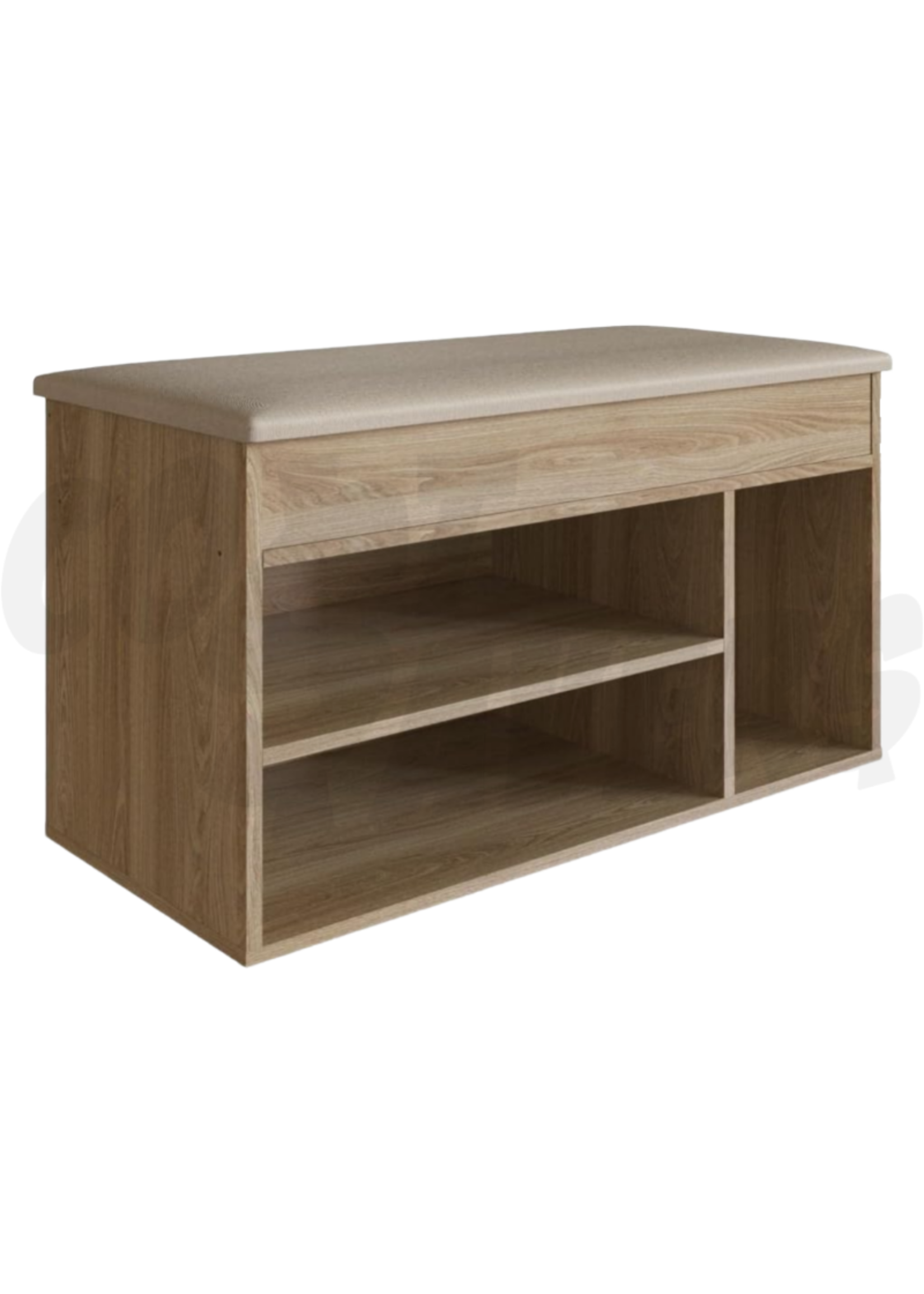 Oak Bench w/ Shoe Cabinet