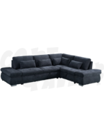 Modern L Shape Sofa with Storage & Pull Out Bed