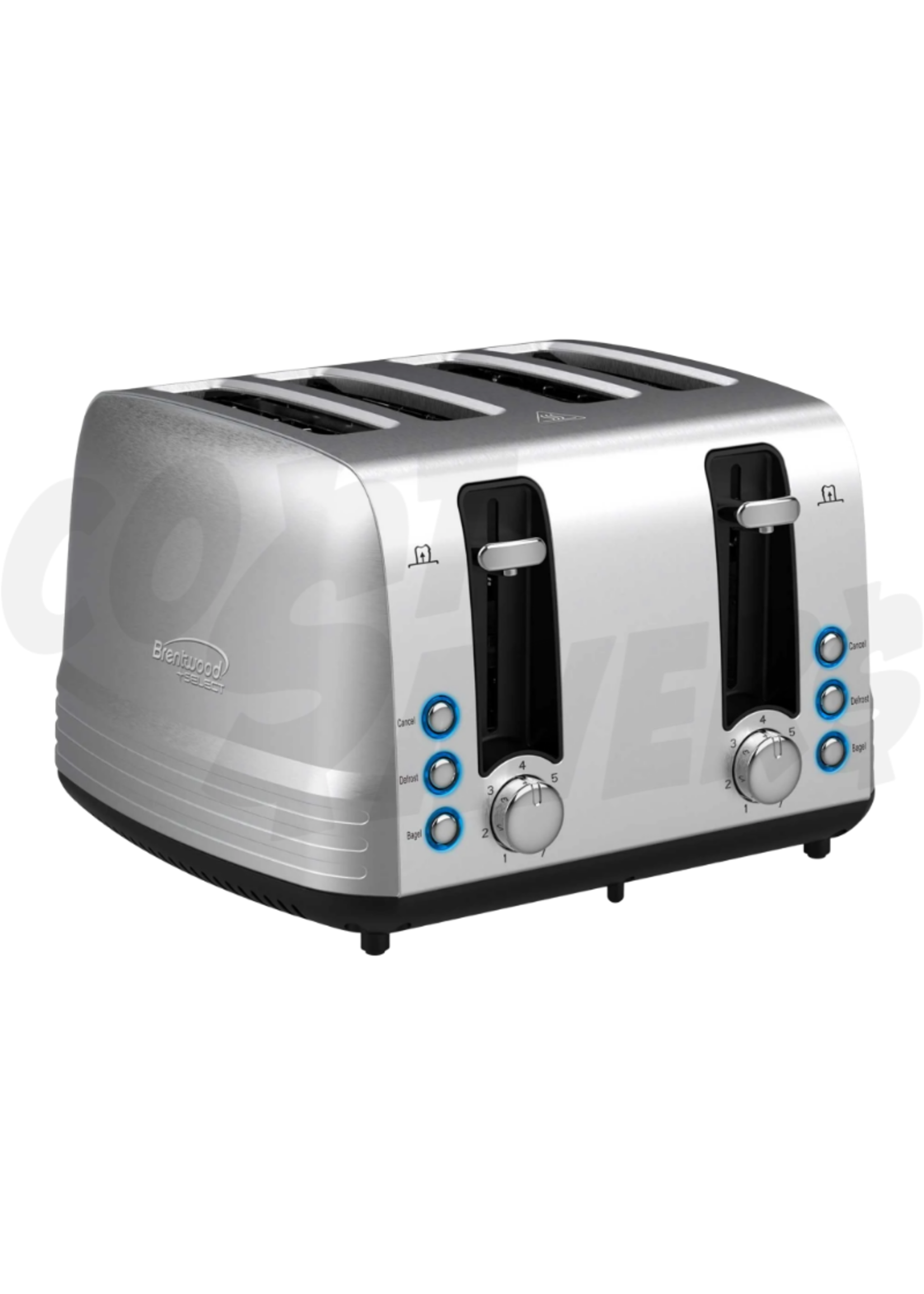 Brentwood Brentwood 4 Slice Wide Toaster (S/Steel)