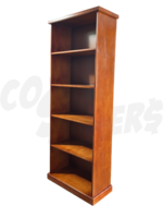 MK Narrow 5 Shelf Bookshelf (Brown)