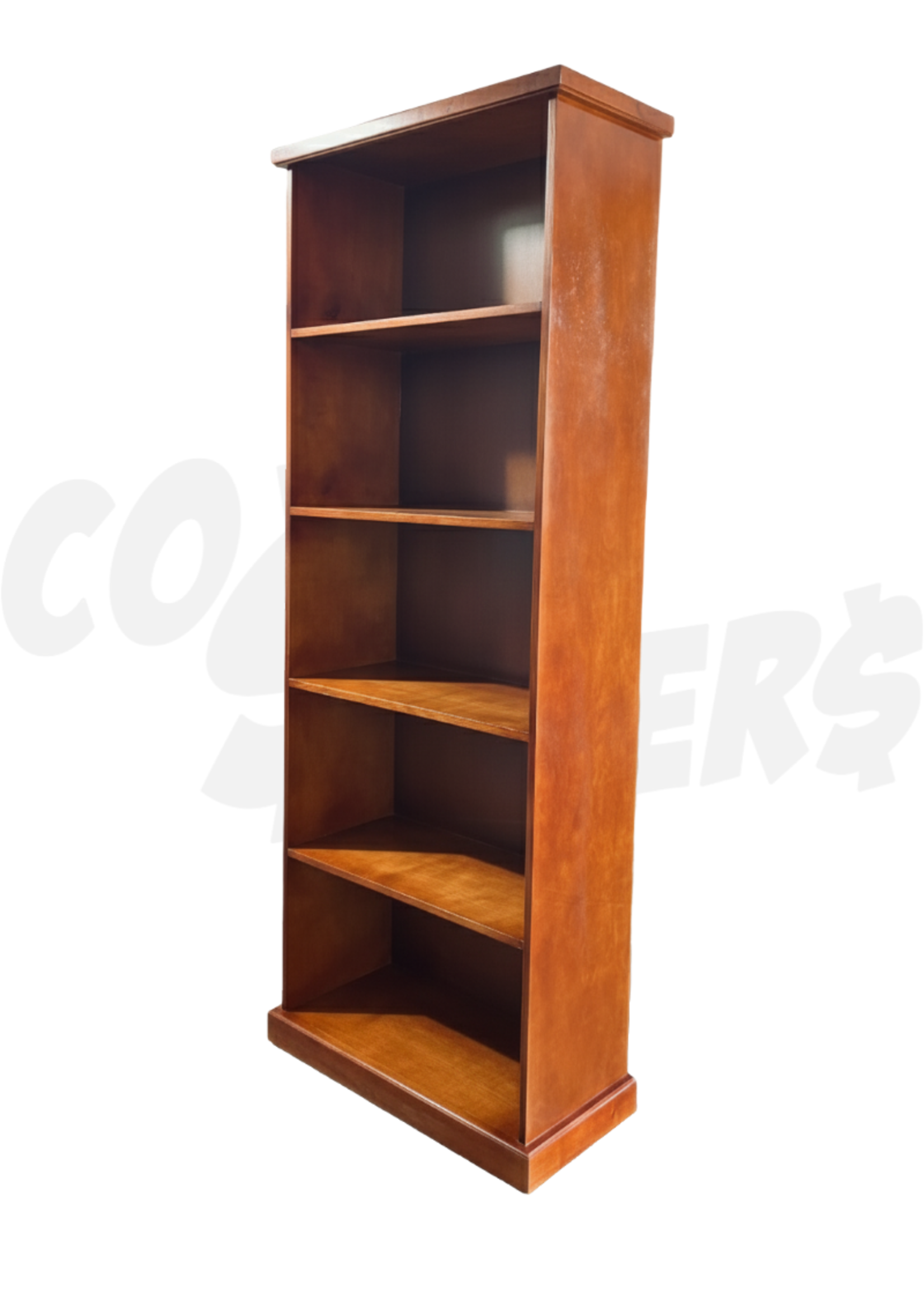 MK Narrow 5 Shelf Bookshelf (Brown)