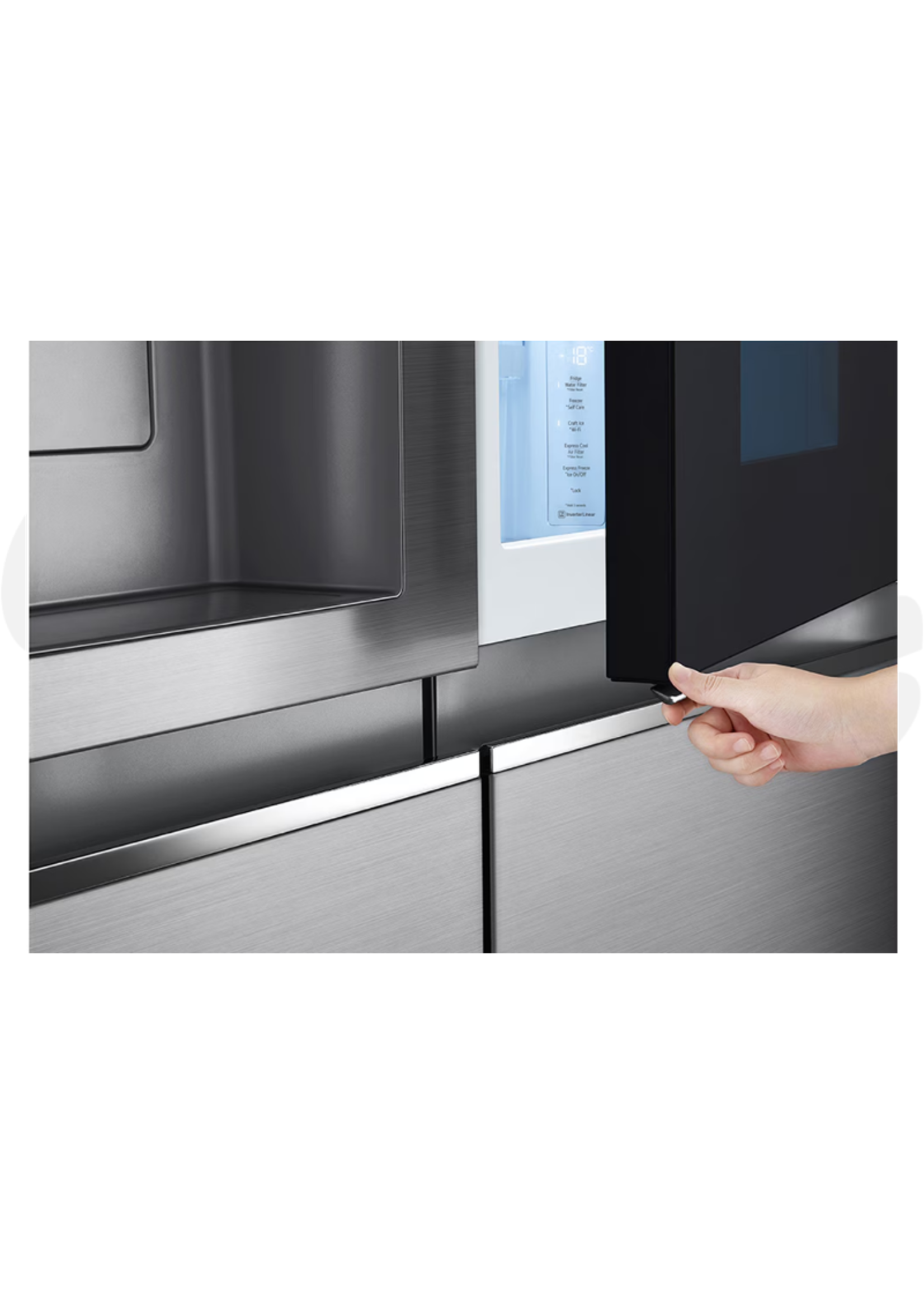 LG LG 24 Cu.Ft Instaview SXS Refrigerator w/Dispenser (Noble Steel) (VS25XHWC)